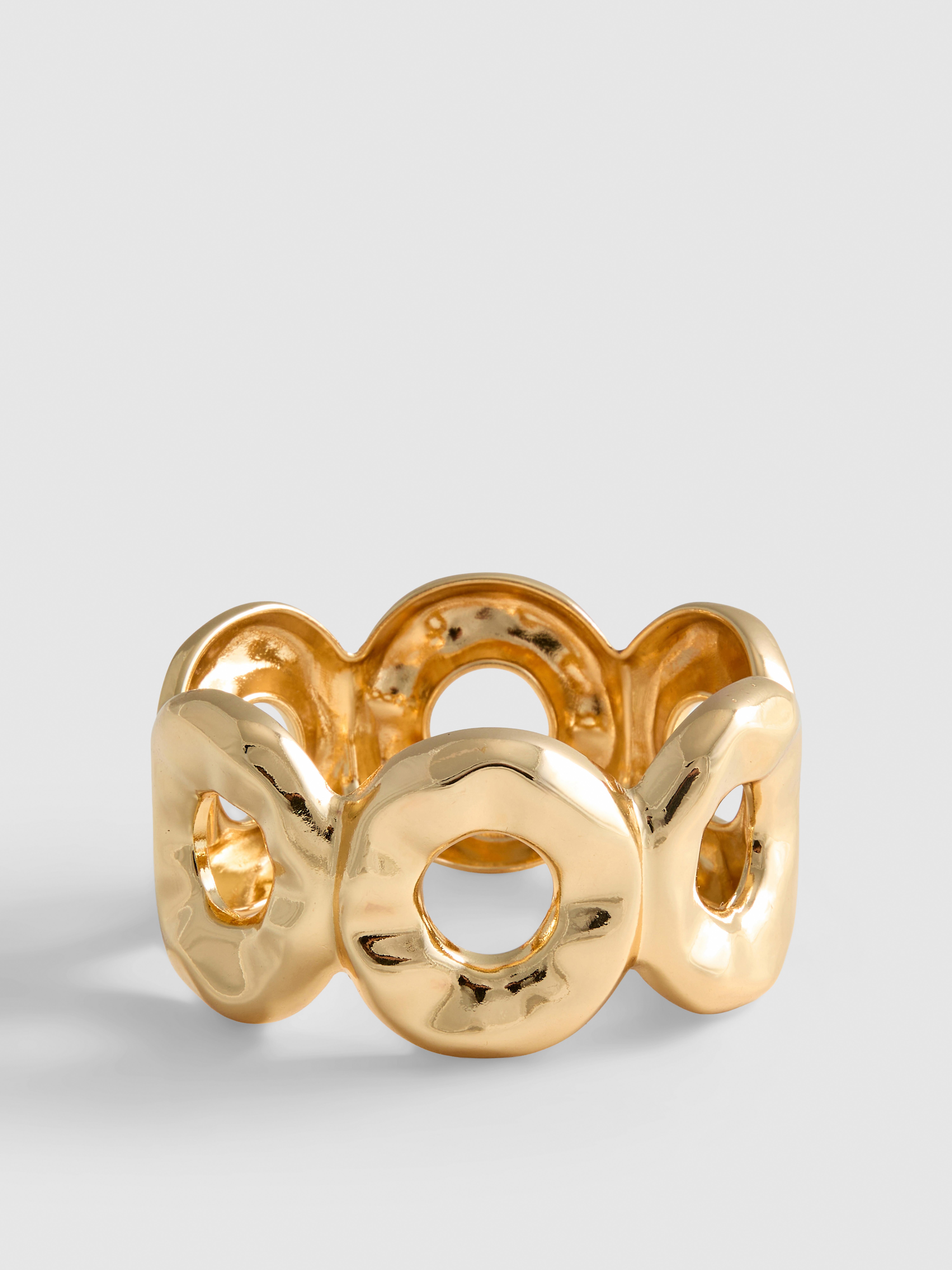 Bracelet à maillons martelés