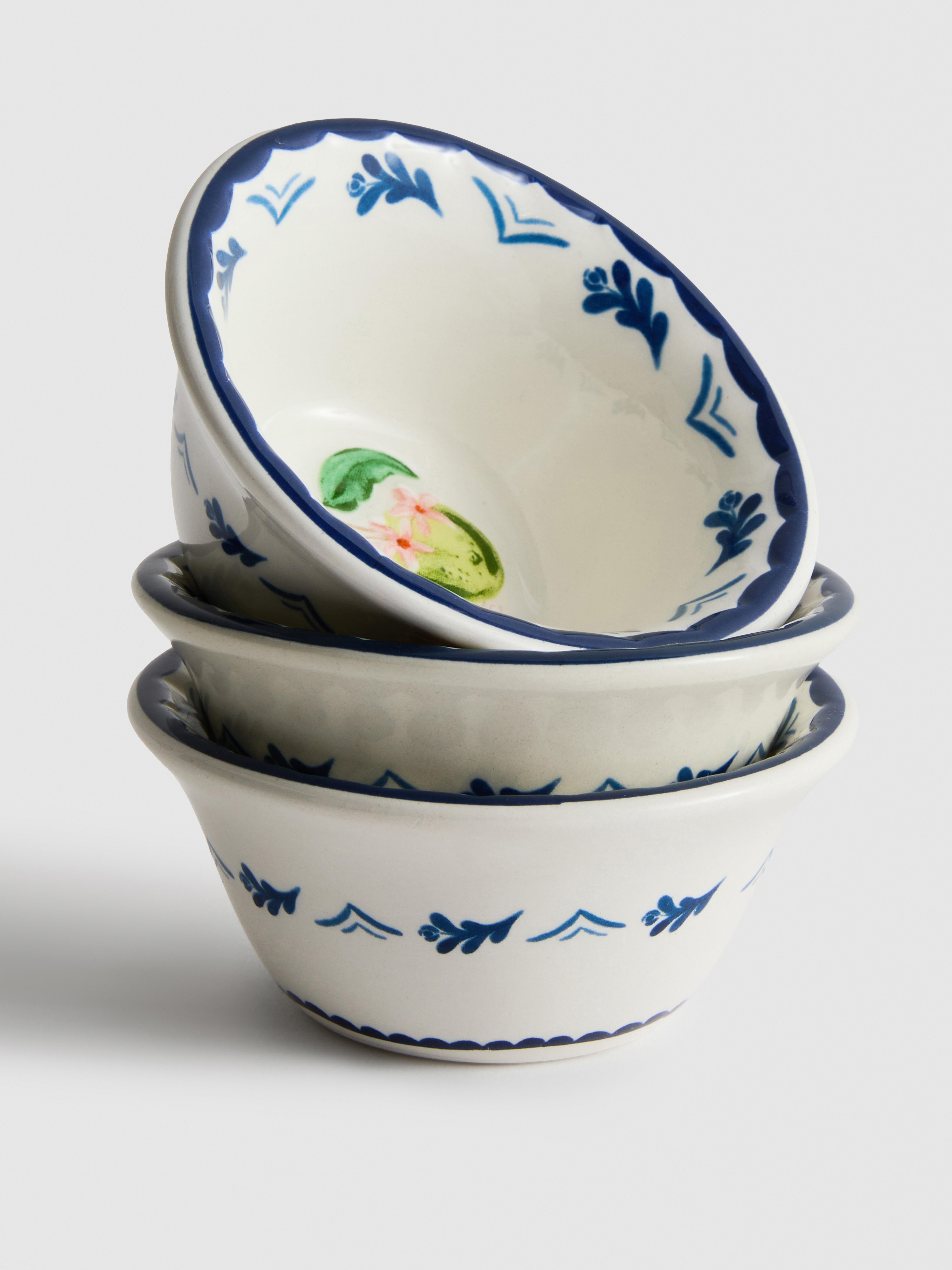 Sklede za začimbe z mediteranskim cvetjem, 3 kosi