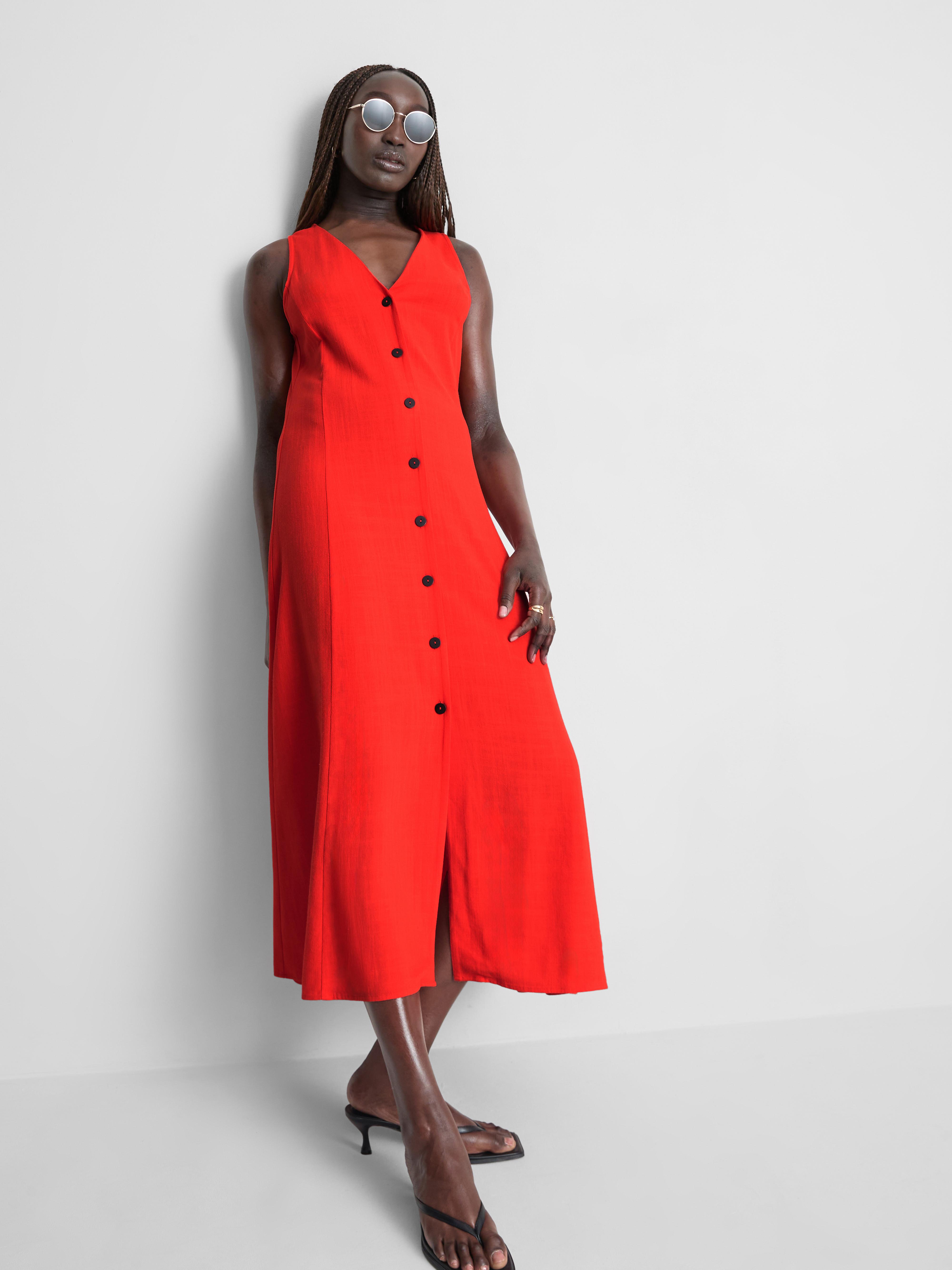 open lace back dress Penny Dress in Red Lace – Ivy City Co main image 1