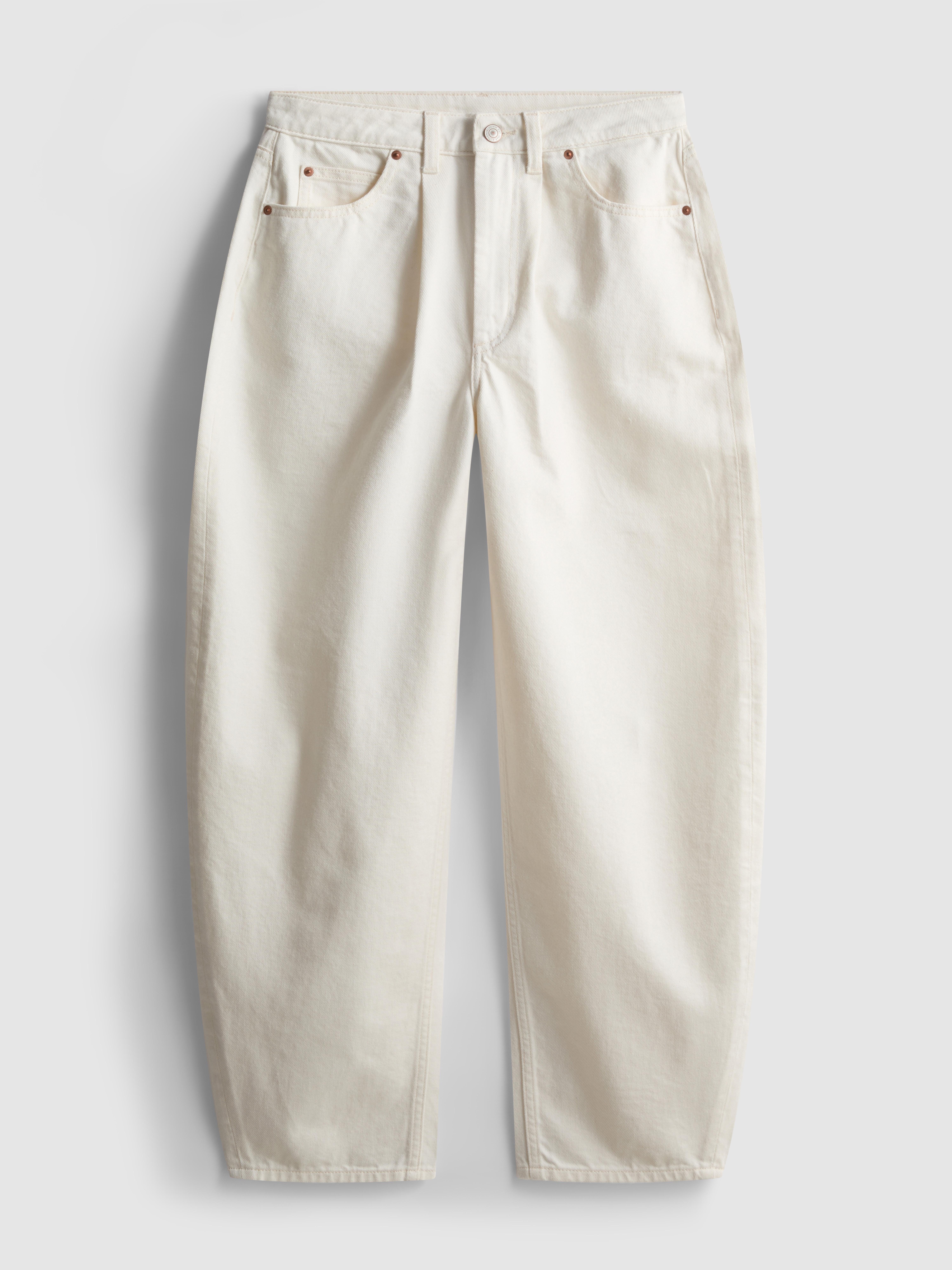 Ultimate Cotton Denim Barrel-Leg Jeans