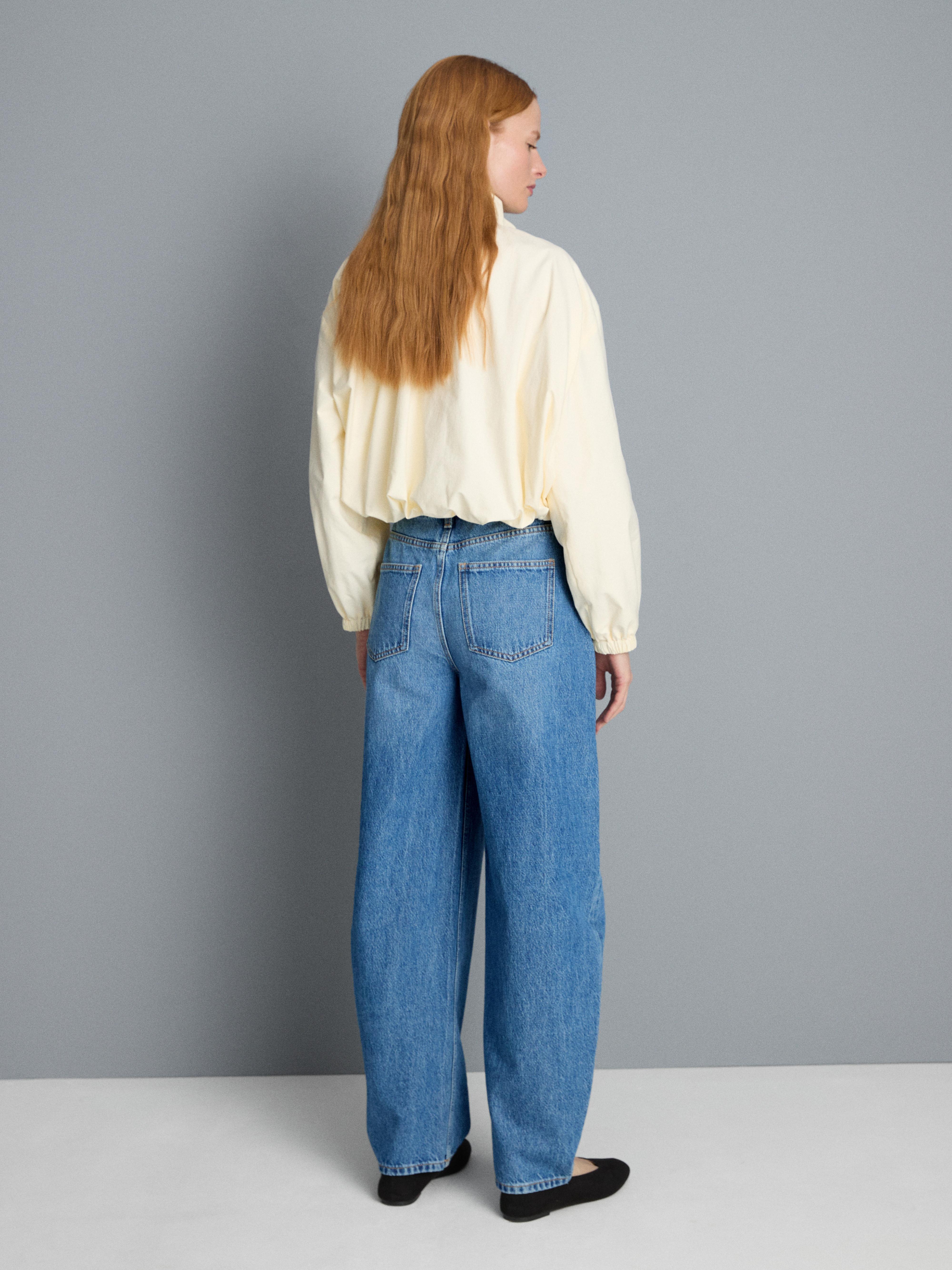 Ultimate Cotton Denim Barrel-Leg Jeans