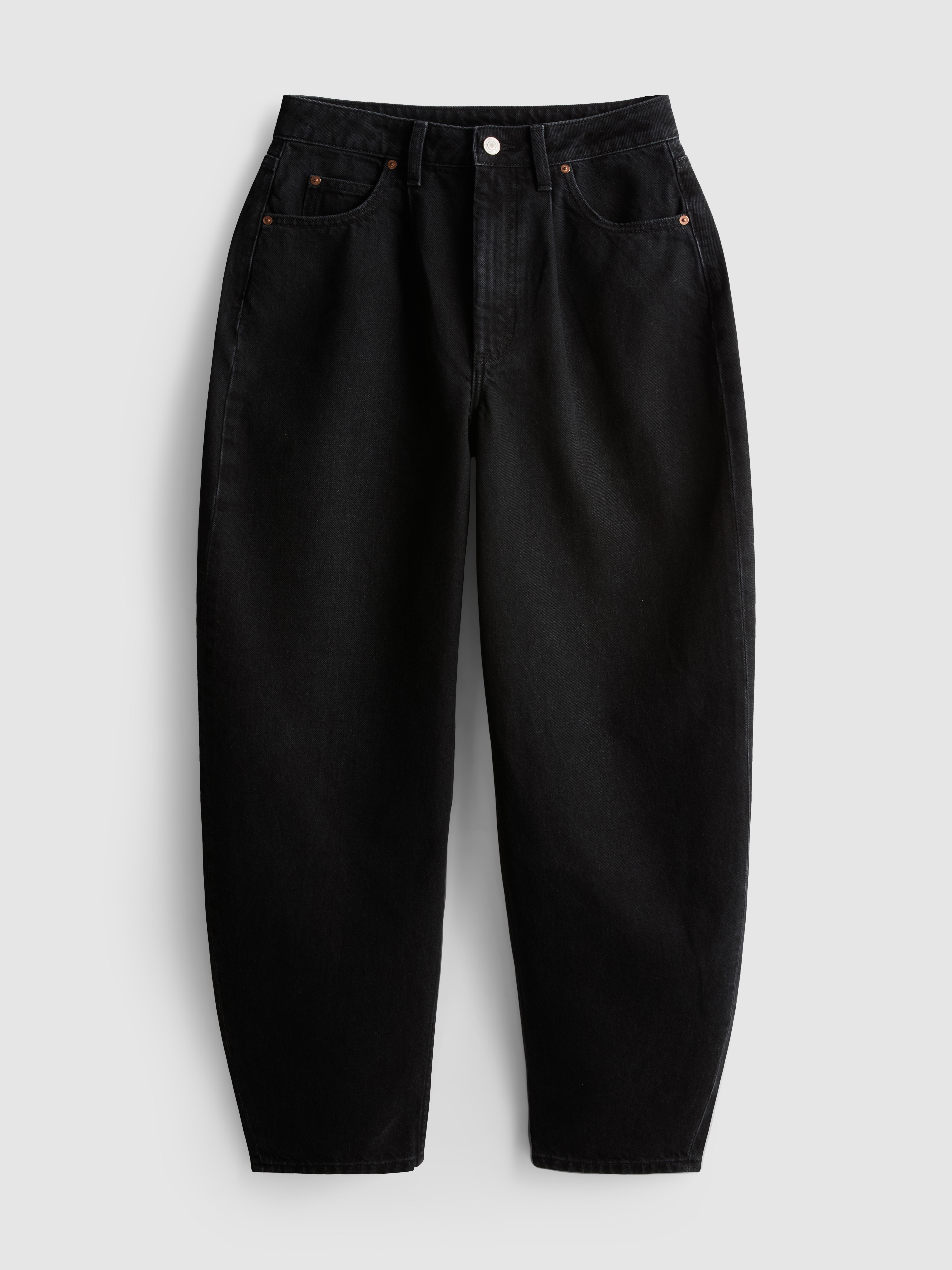 Ultimate Cotton Denim Barrel-Leg Jeans