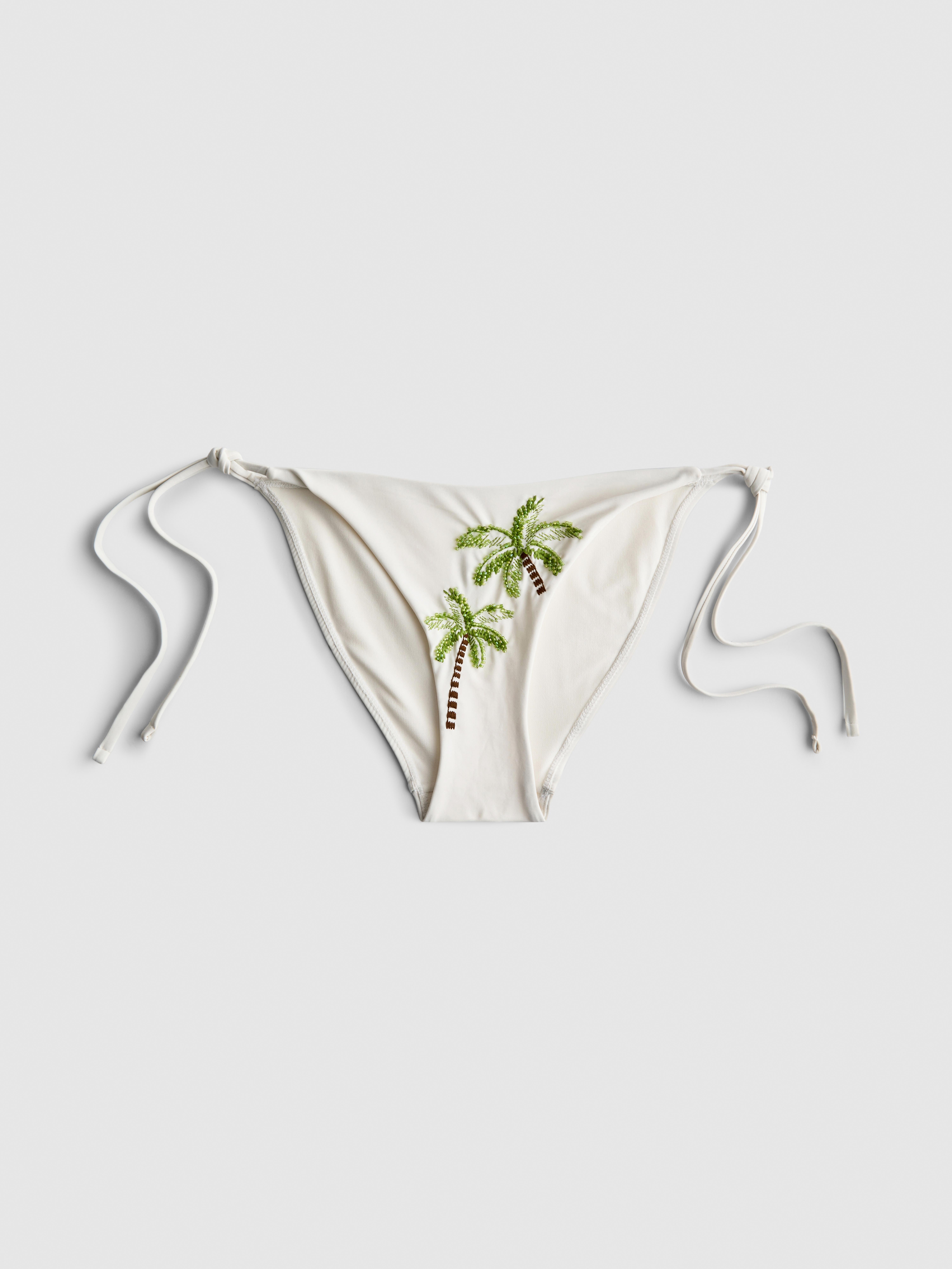 Bas de bikini avec palmiers à perles Paula Echevarría