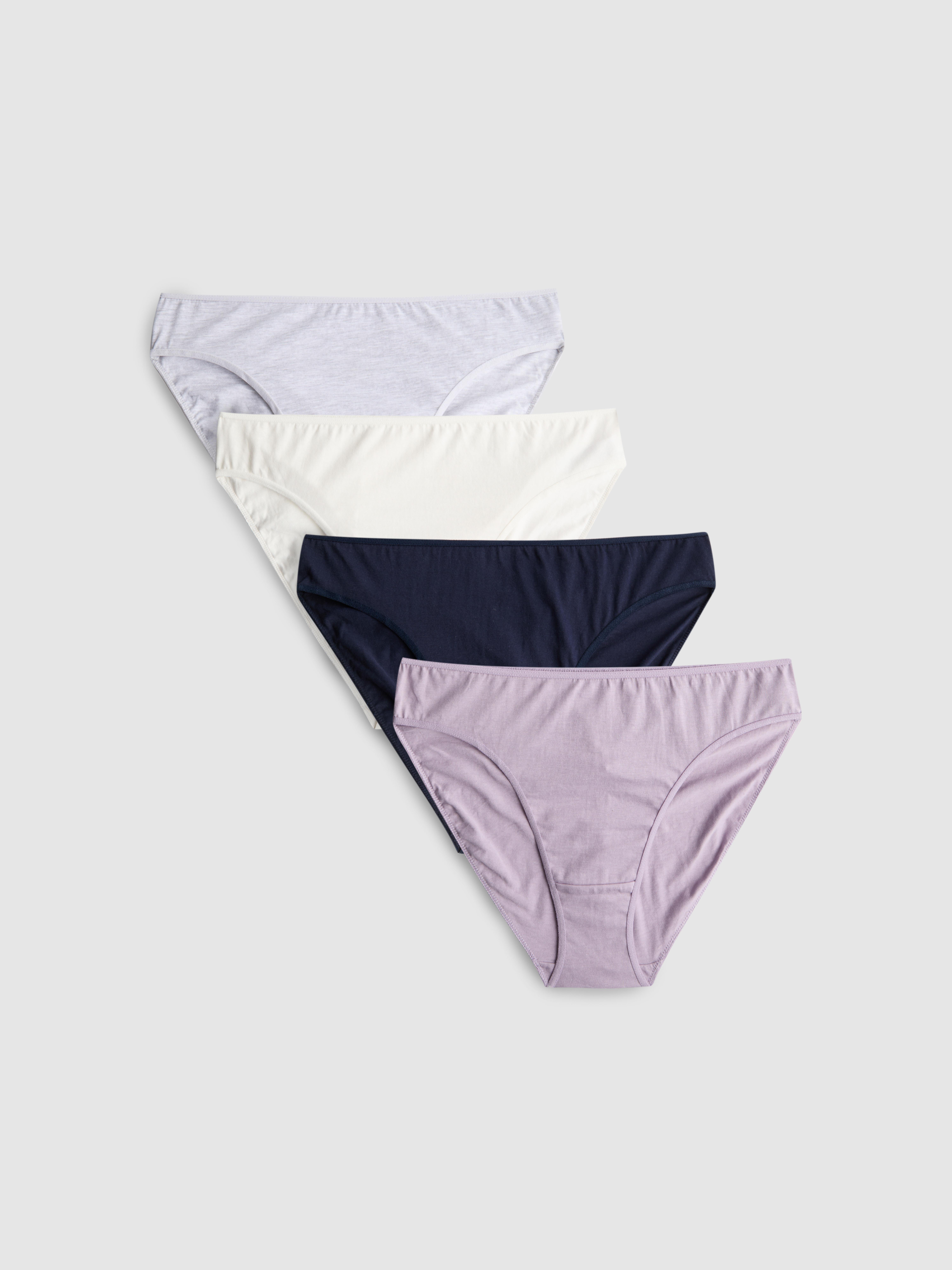 Lot de 4 culottes échancrées en pur coton
