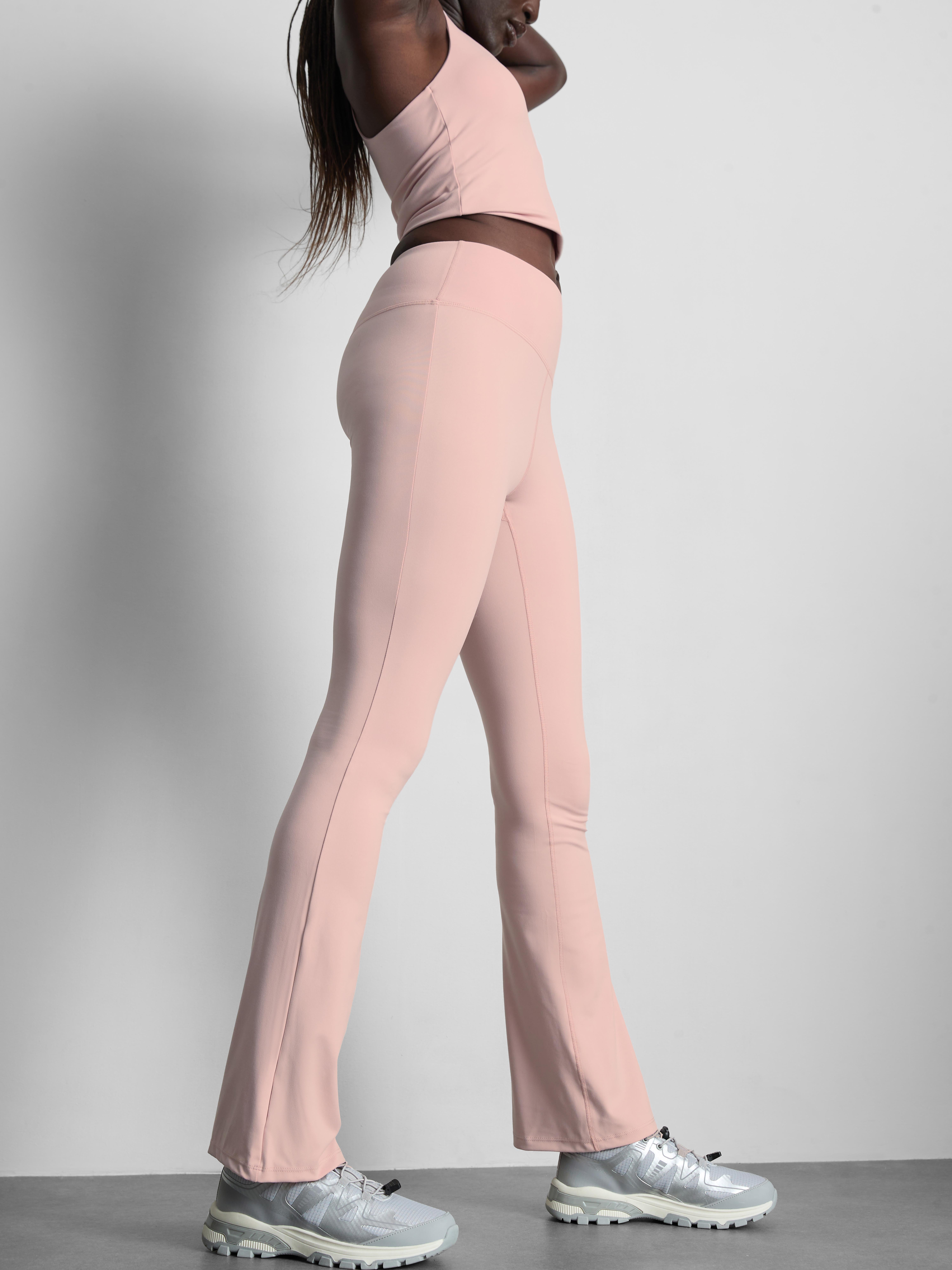Leggings sportivi svasati a vita alta