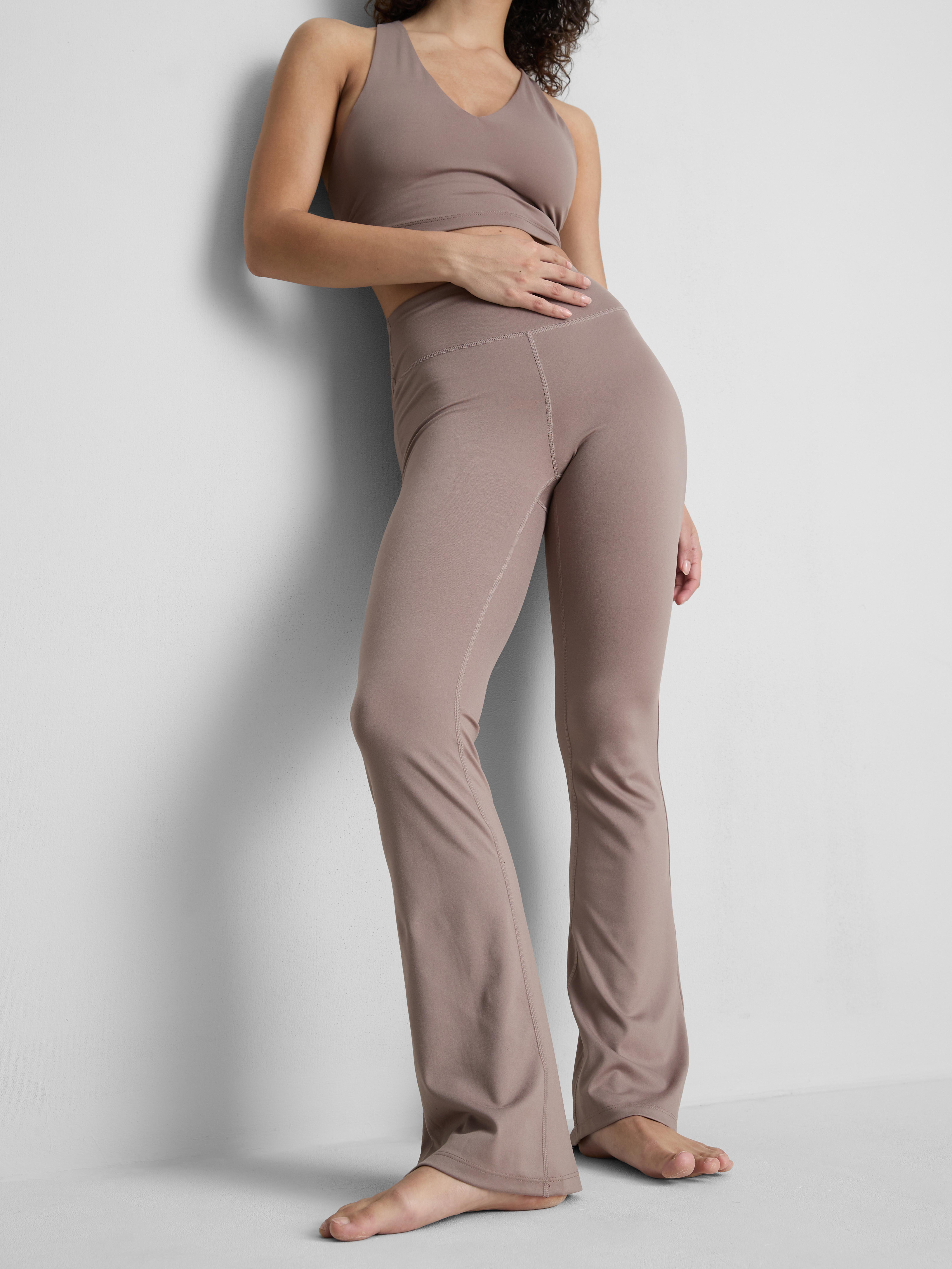 High Waisted Flared Active Leggings