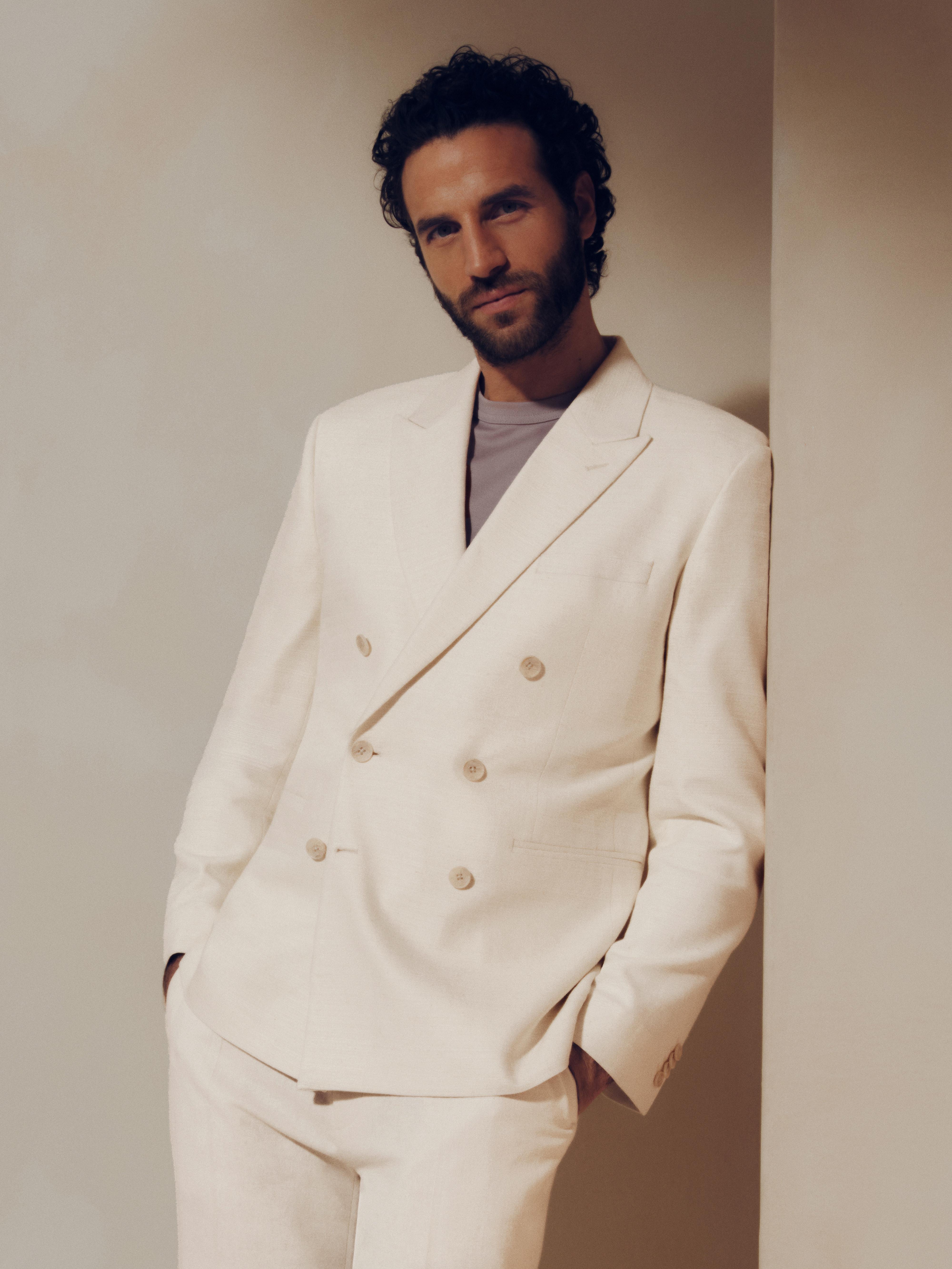 The Edit Regular Fit Double Breasted Suit Jacket