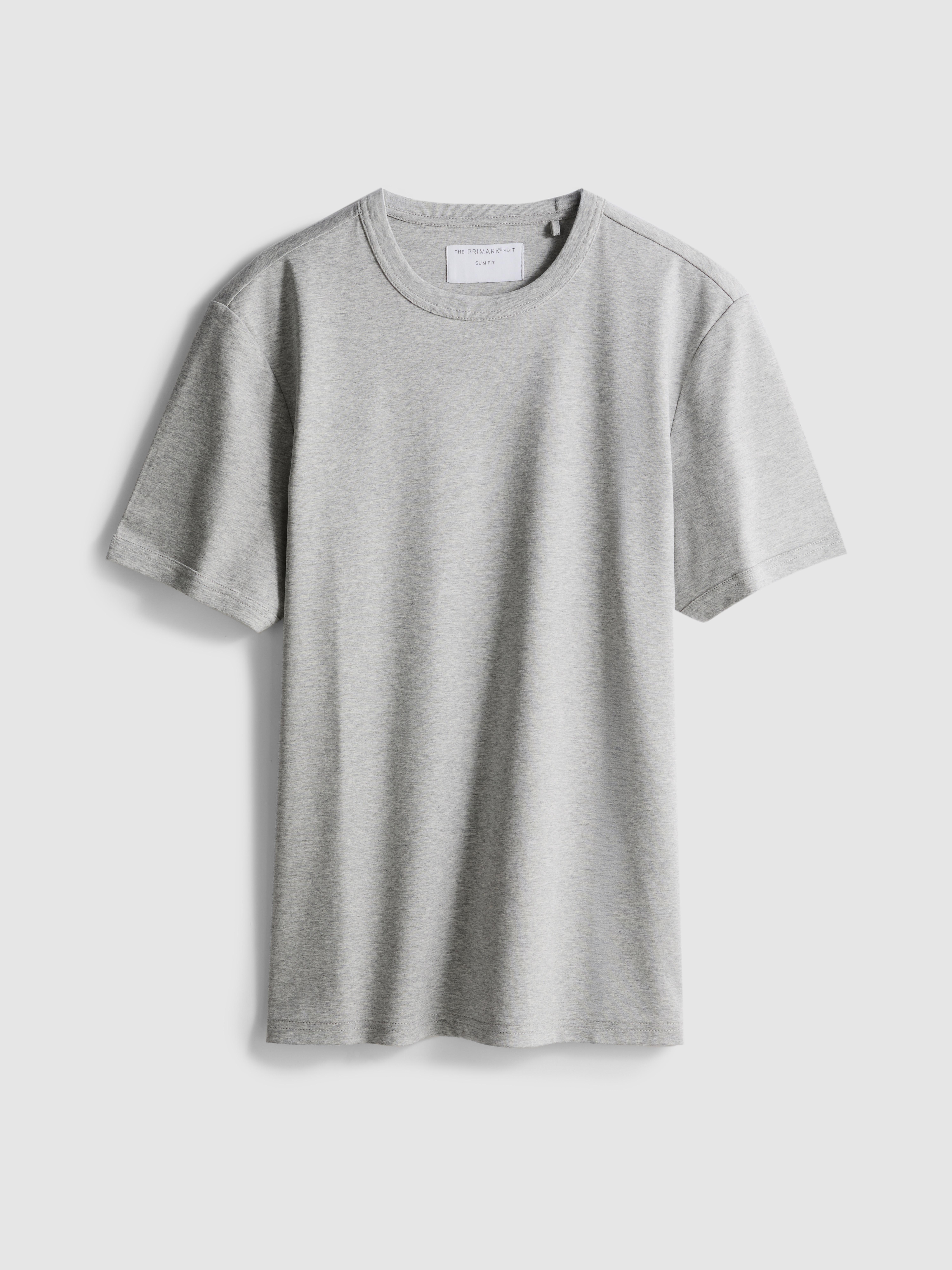 T-shirt slim en coton The Edit Gris chiné