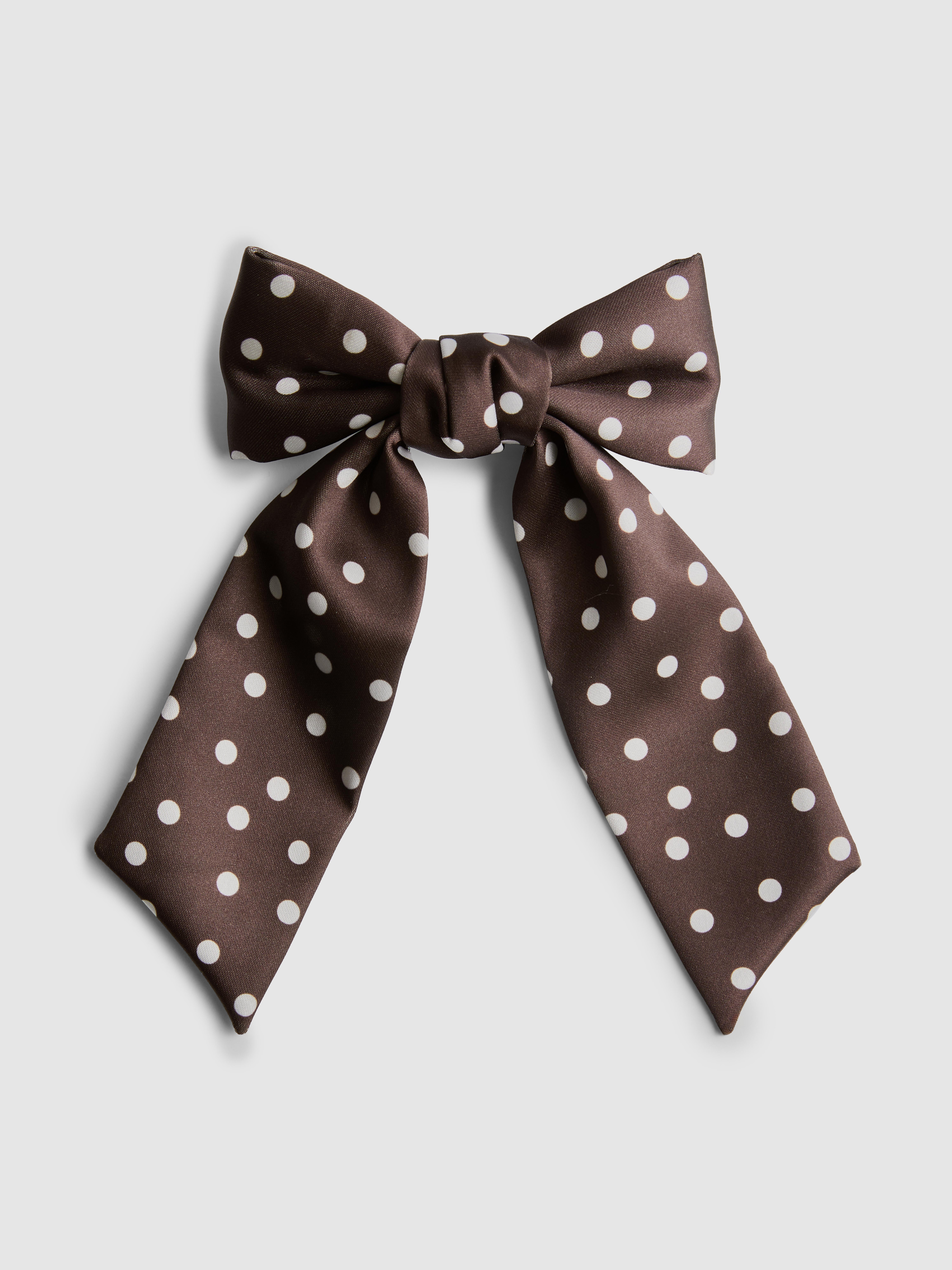 Fermacapelli a fiocco con pois