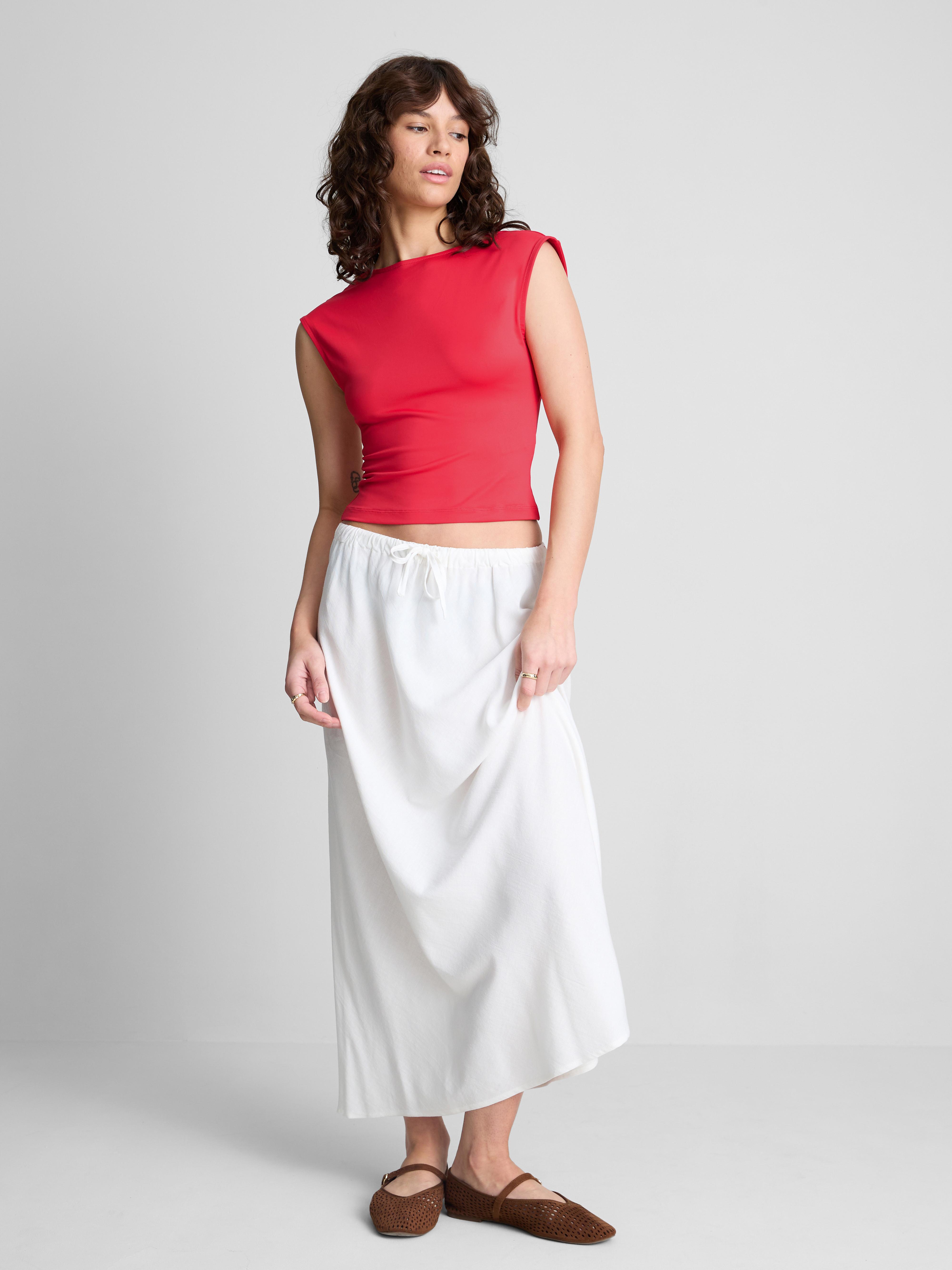 The Primark Scene | Backless Cap Sleeve Top Bright Red