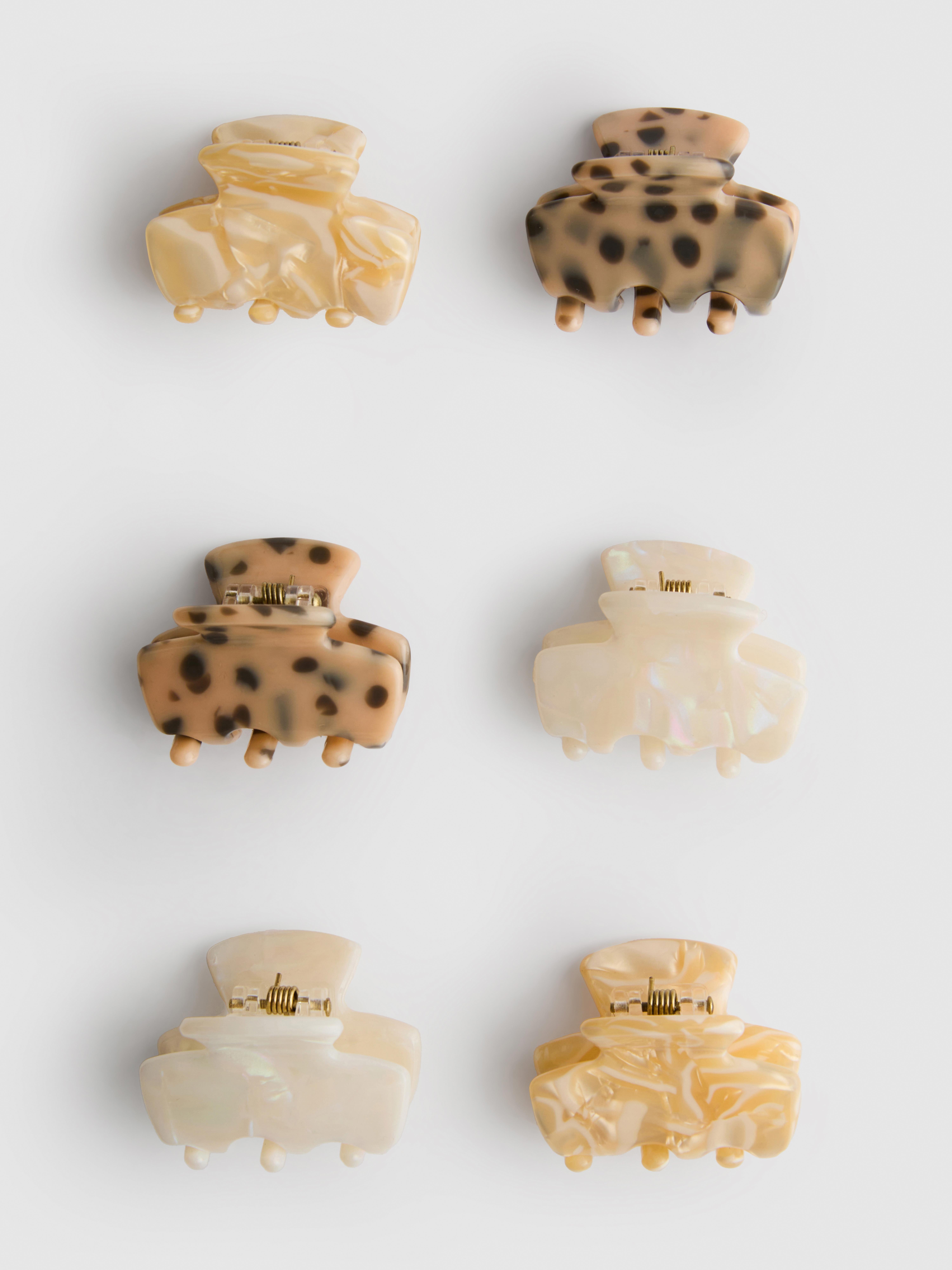 Lot de 6 mini pinces à cheveux