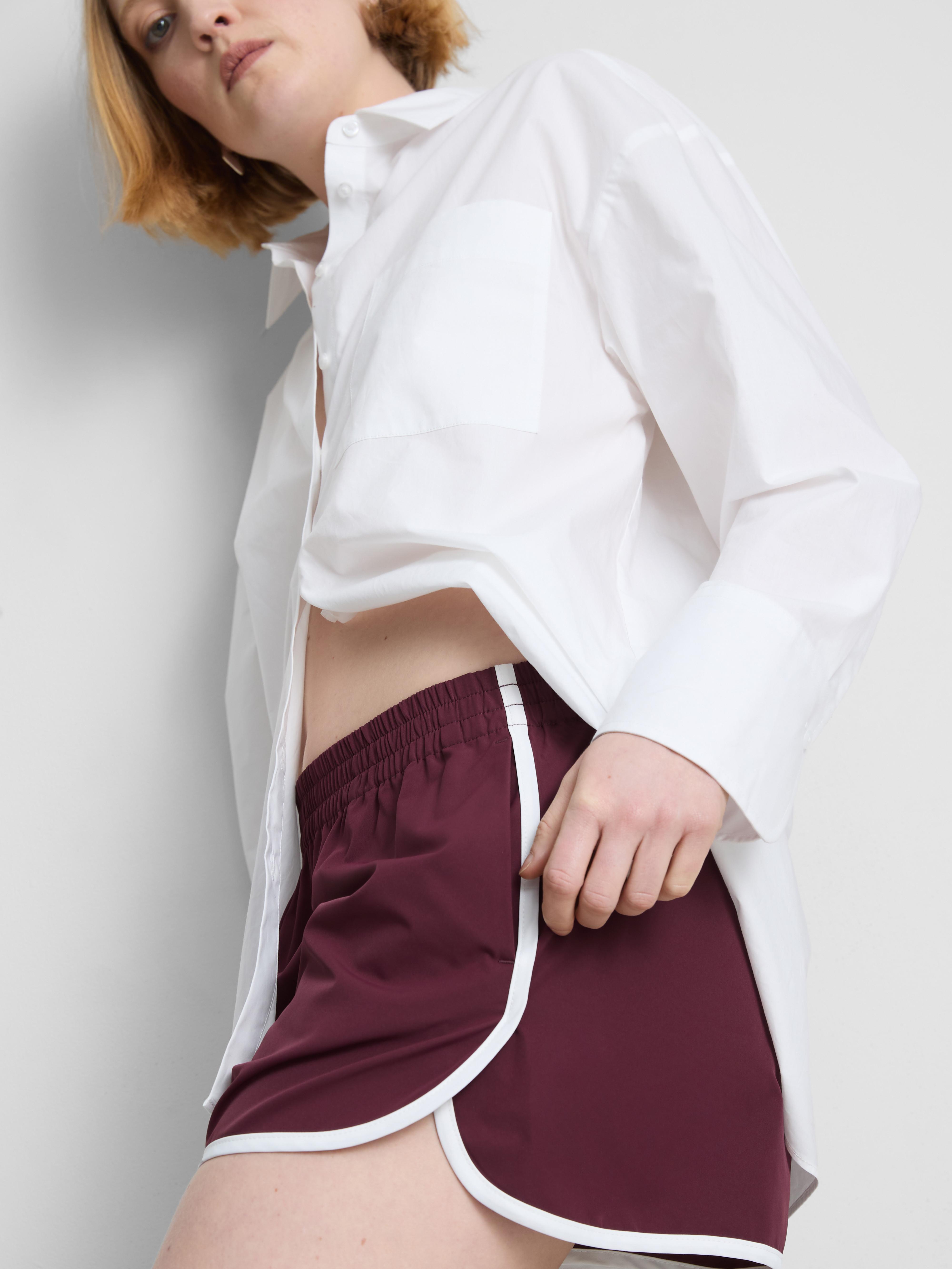 Contrast Trim Running Shorts