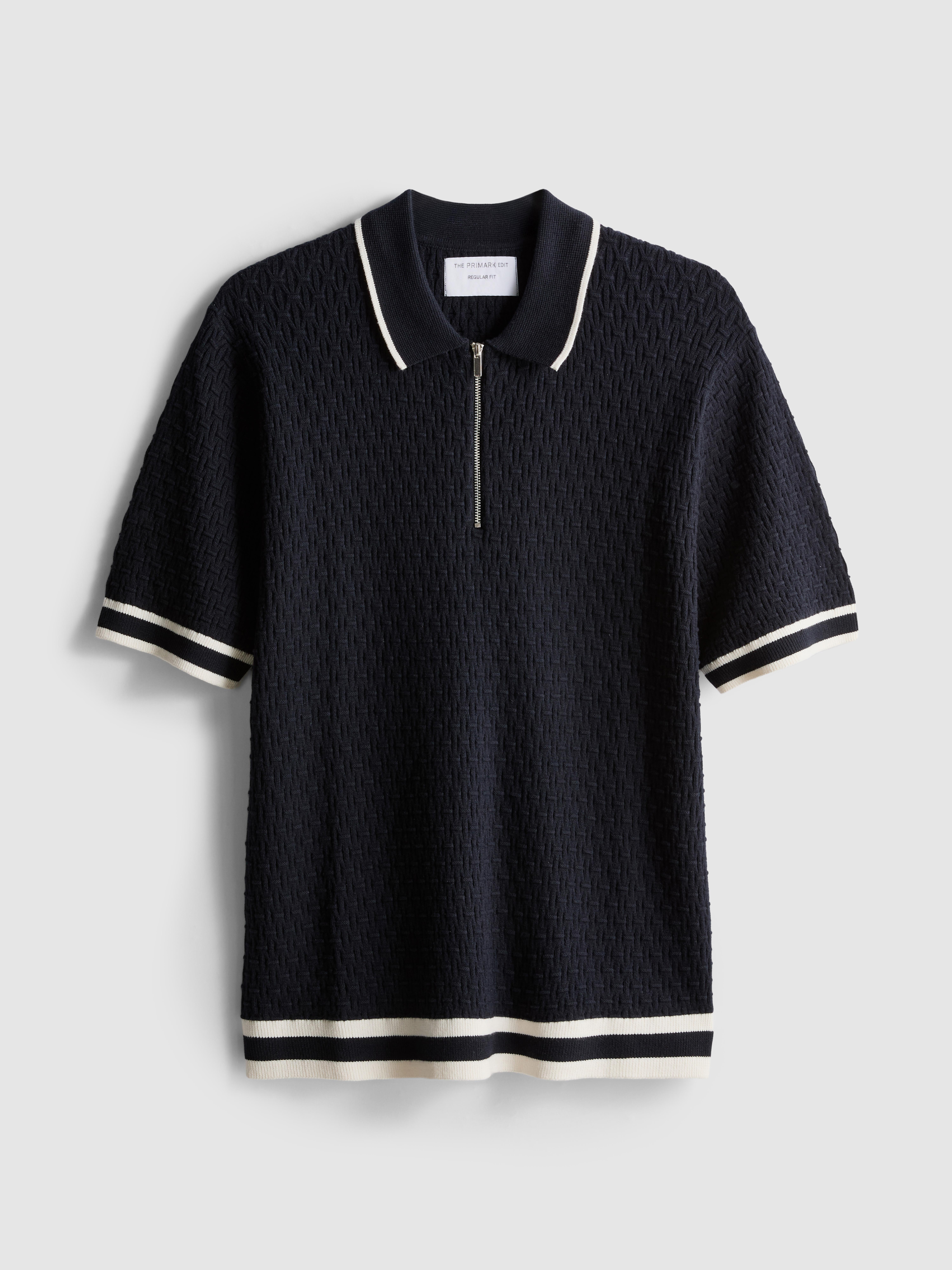 Polo texturé zippé The Edit