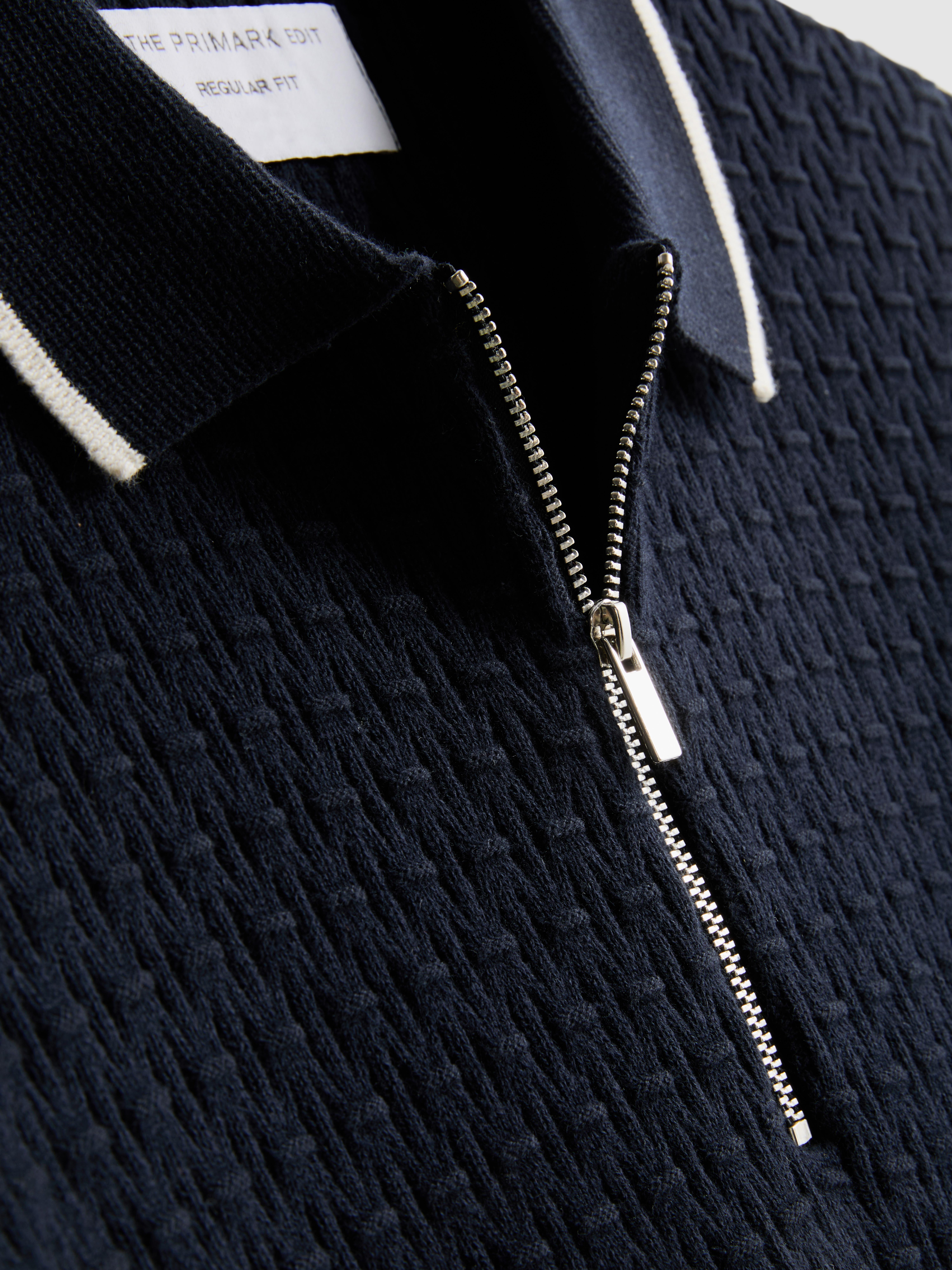Polo texturé zippé The Edit