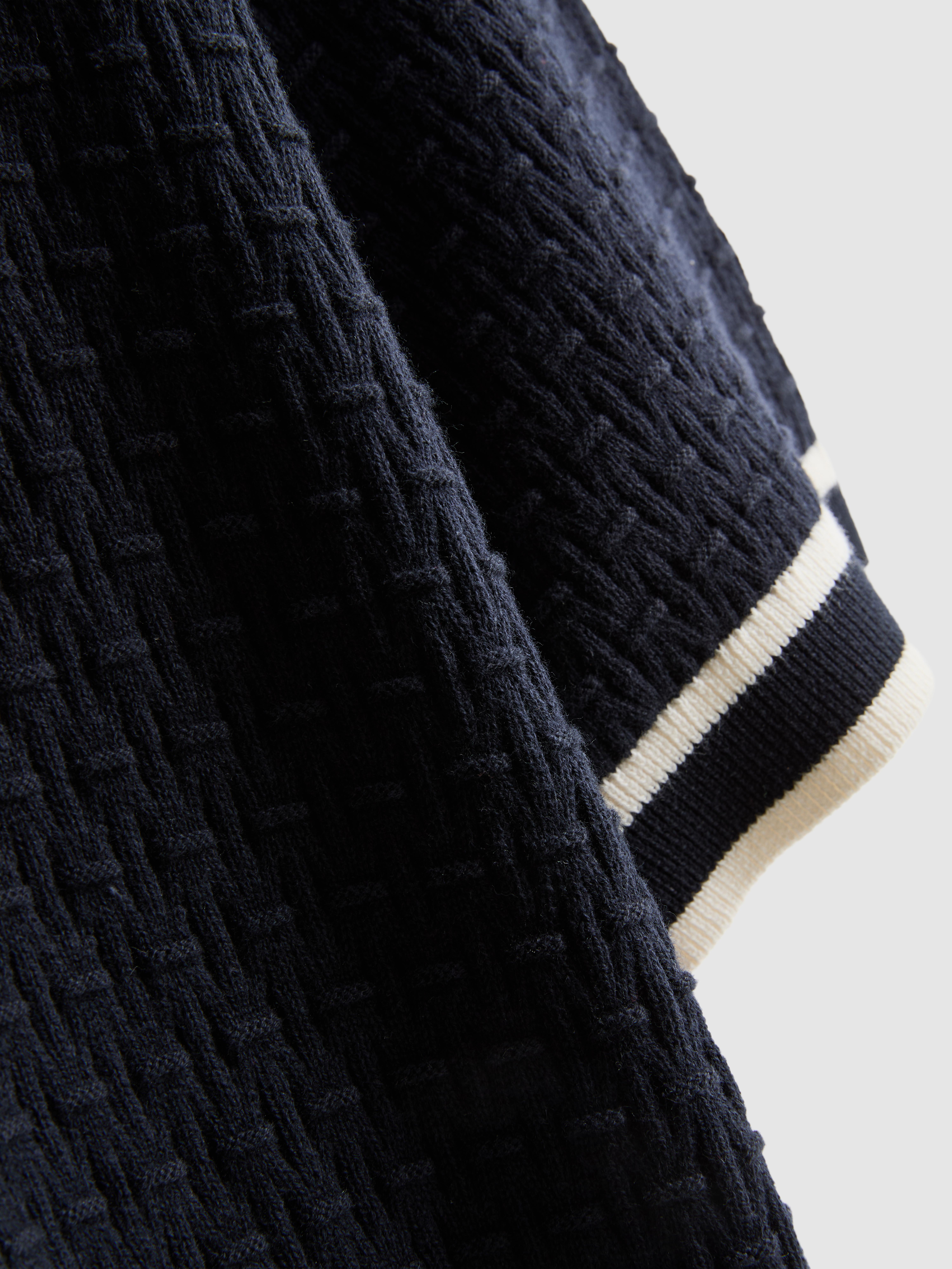 Polo texturé zippé The Edit