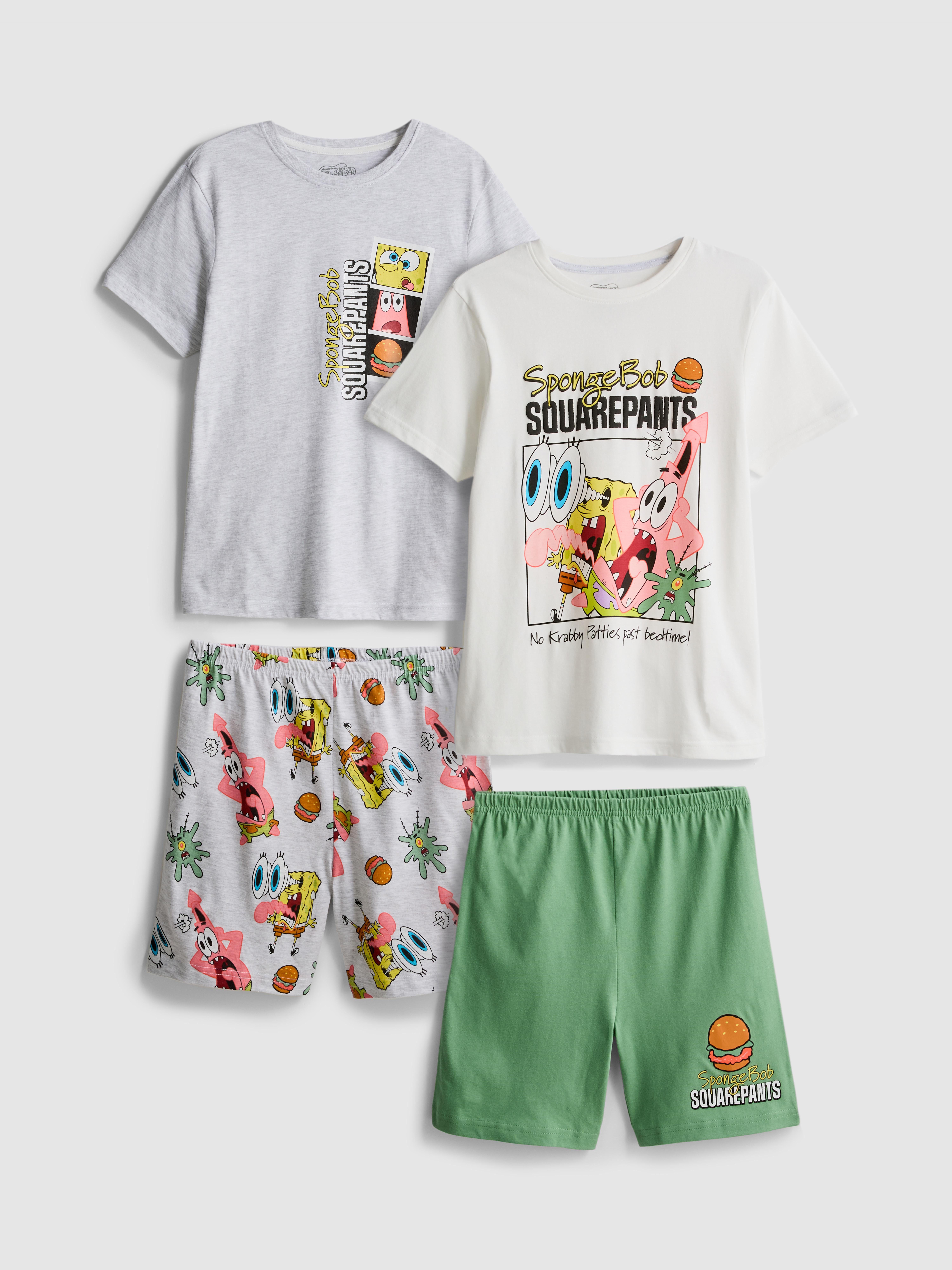 7-15 ans | Lot de 2 pyjamas short Bob l'éponge