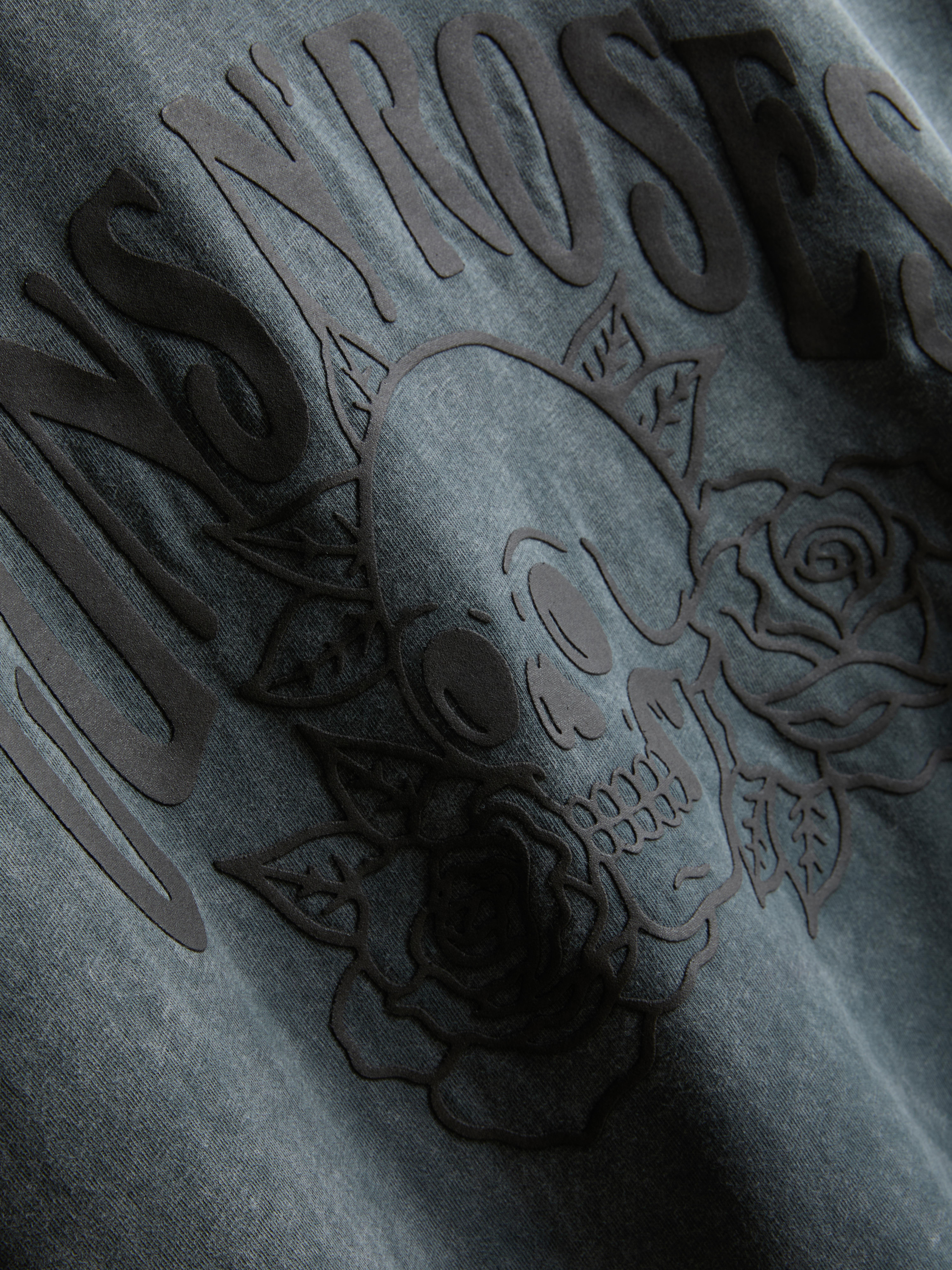 Women's Gray Guns N' Roses Lace Trim T-Shirt