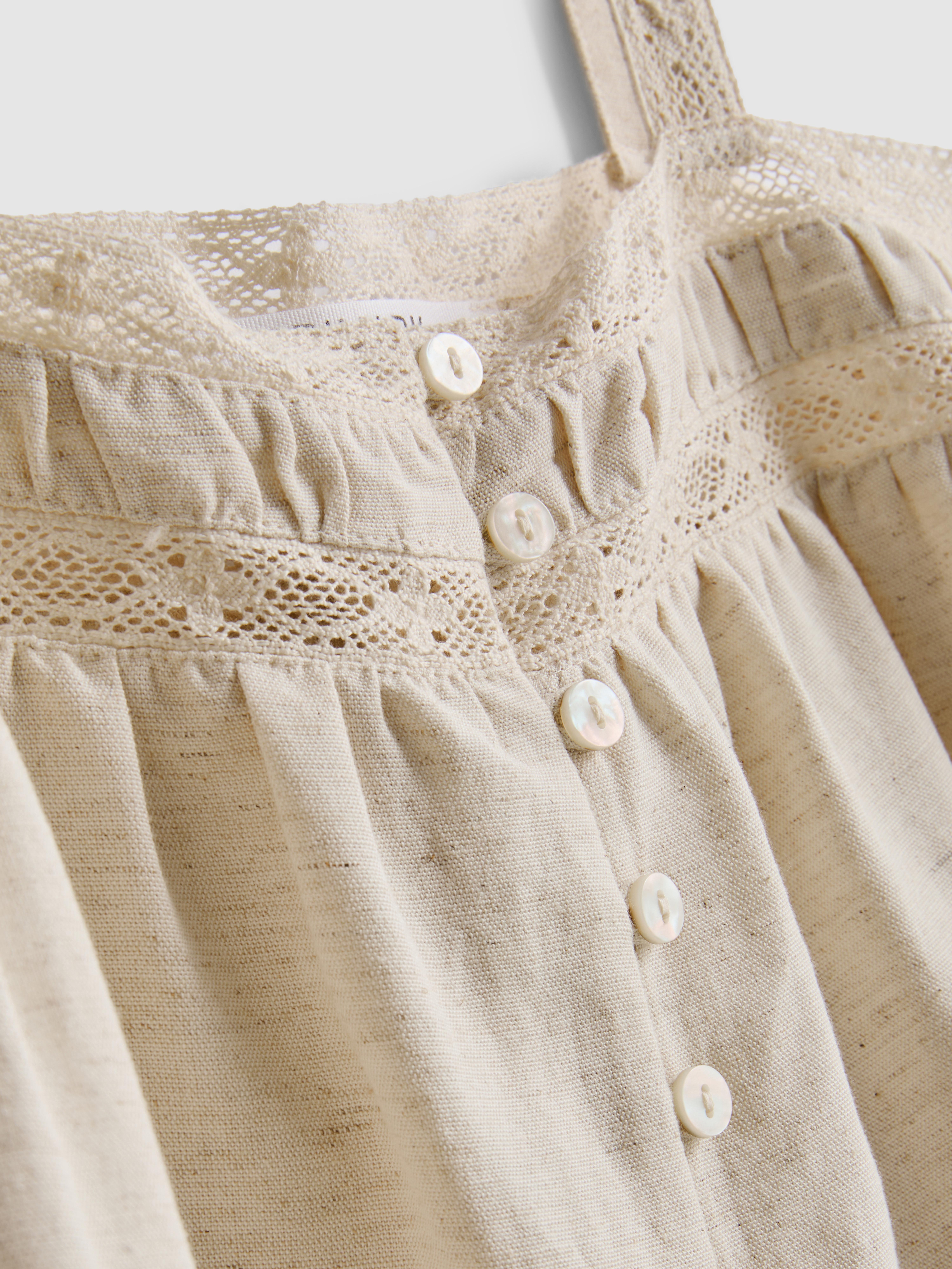 Cotton-Blend Lace-Detail Top