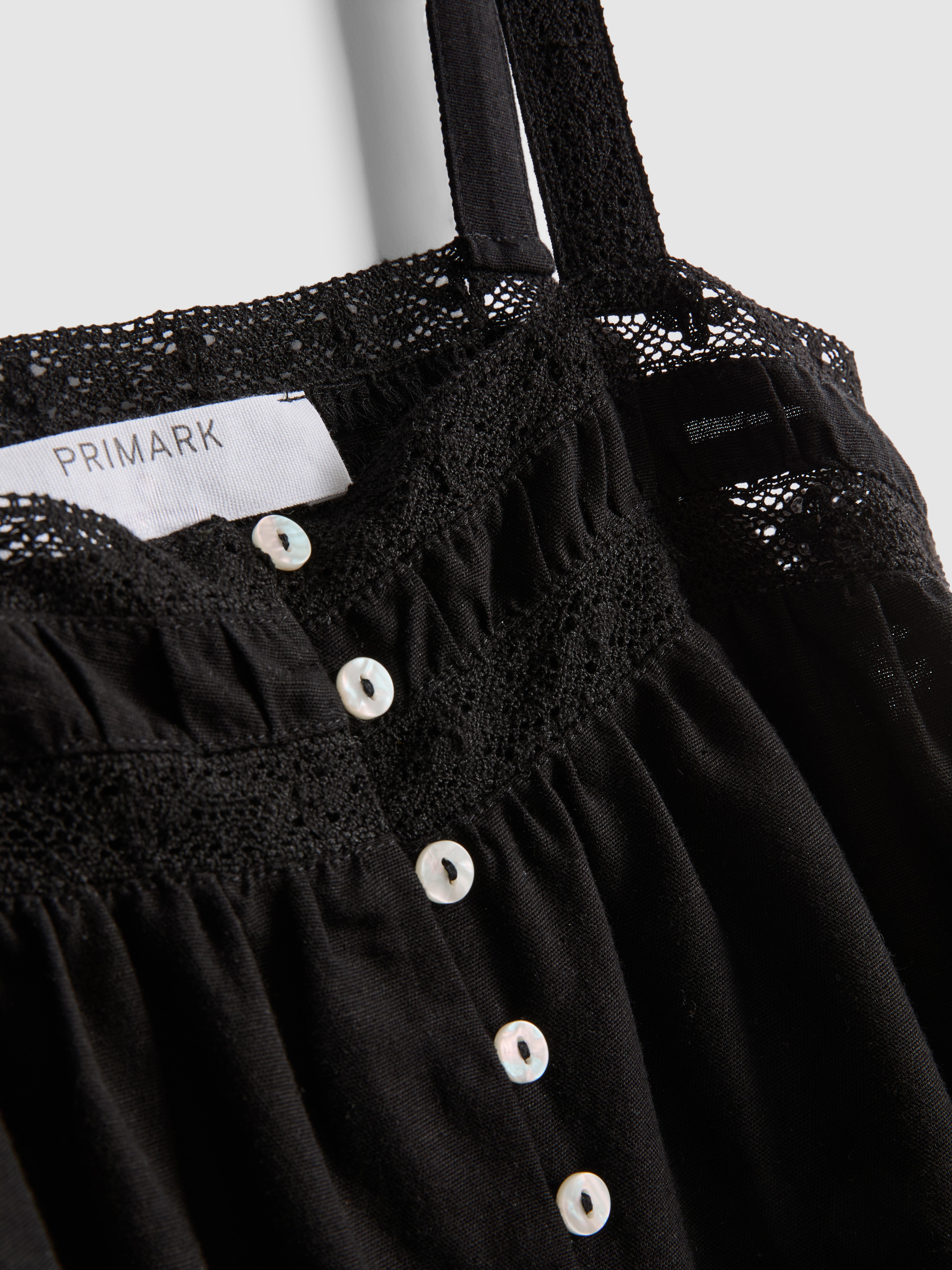 Cotton-Blend Lace-Detail Top