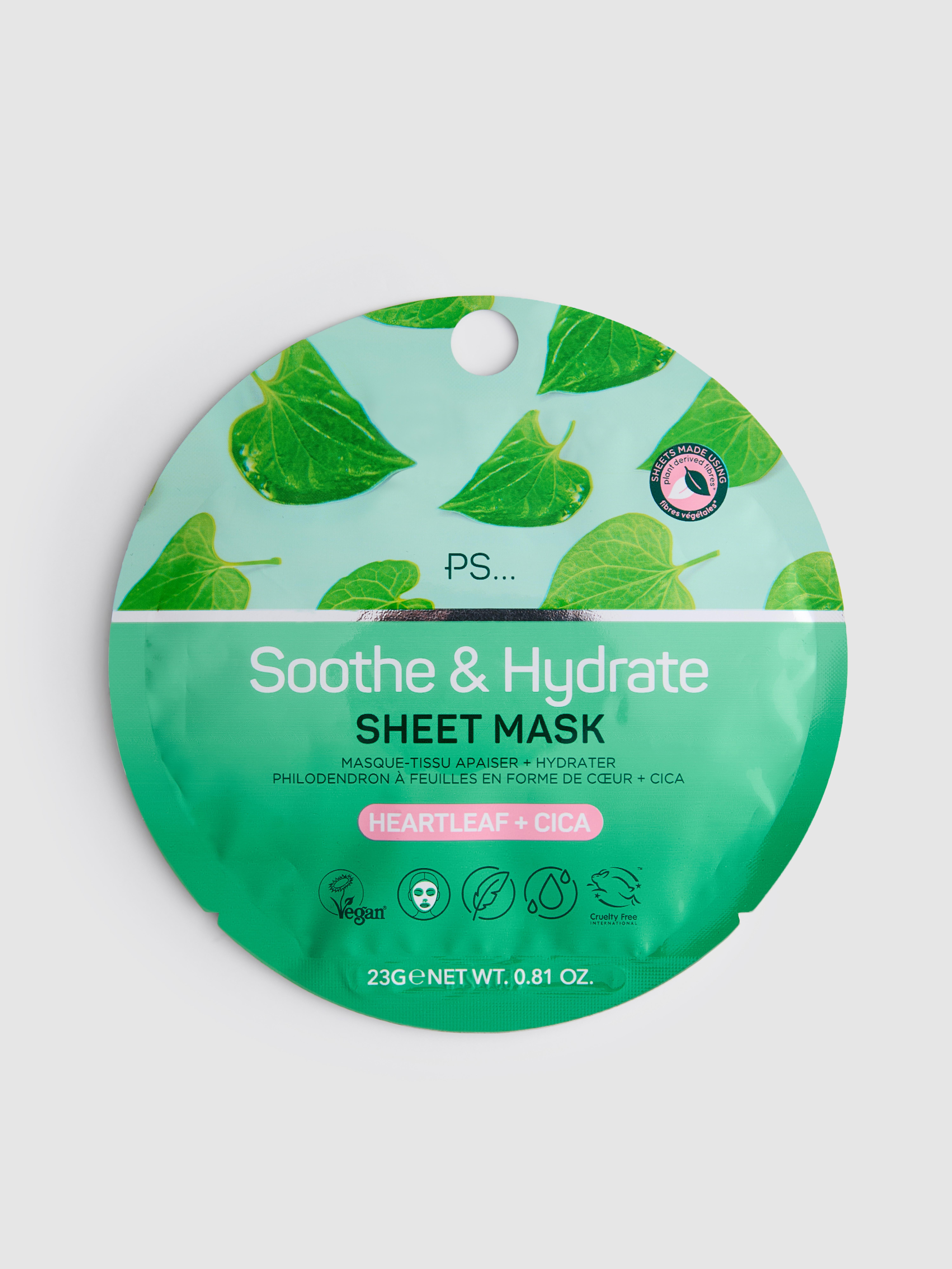 Masque-tissu à la feuille de cœur PS...