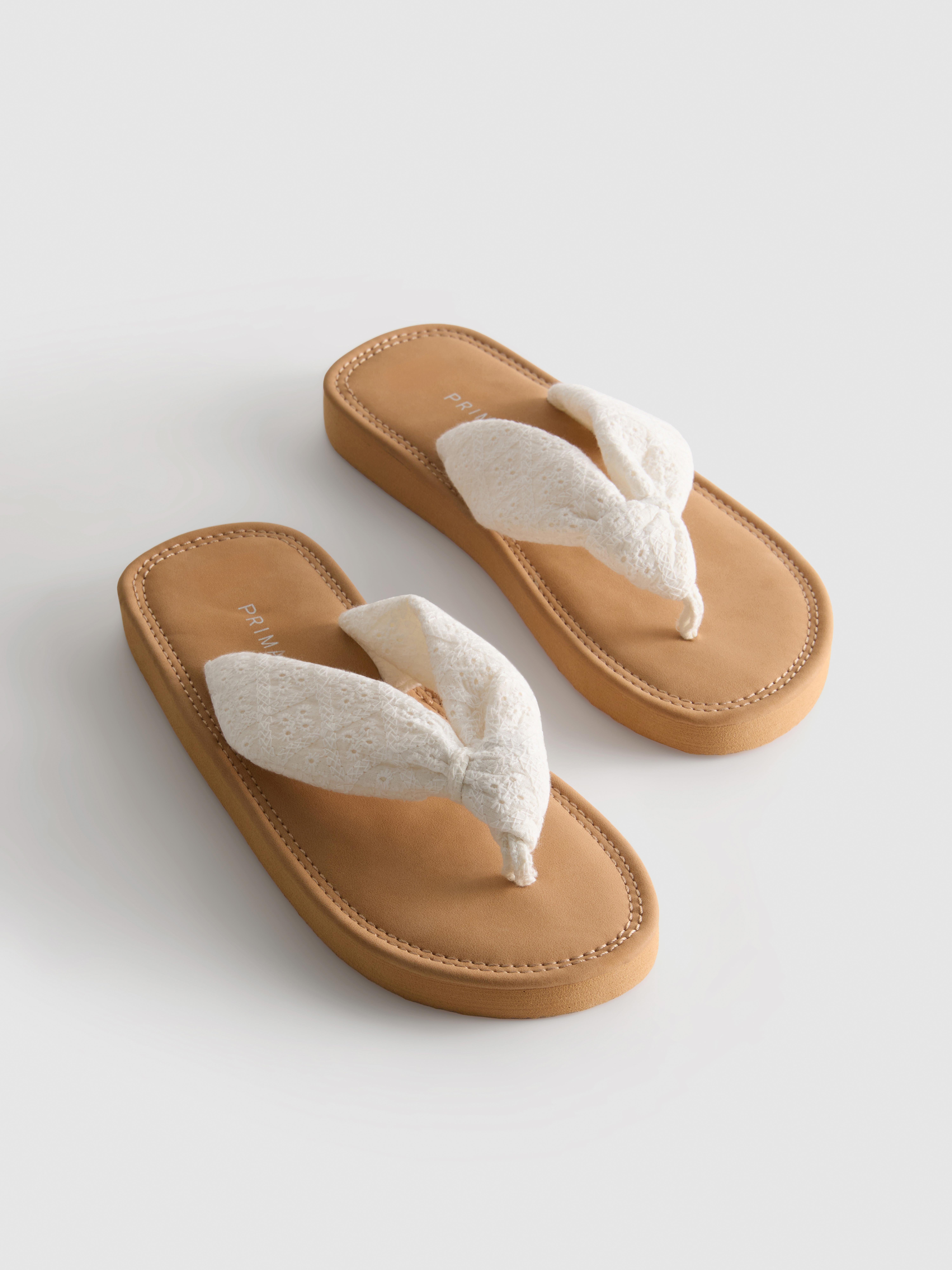Knot-Detail Thong Sandals
