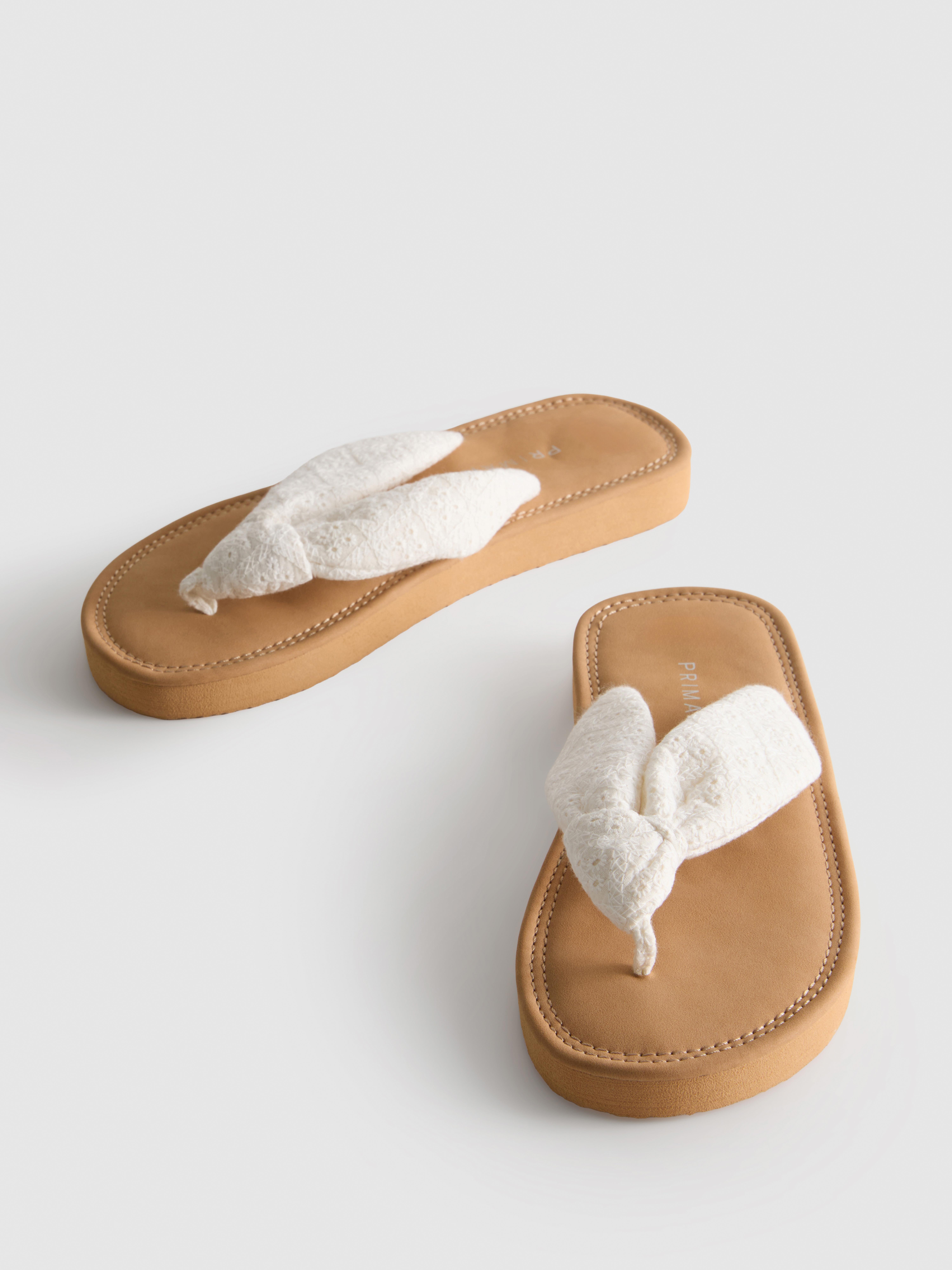 Knot-Detail Thong Sandals