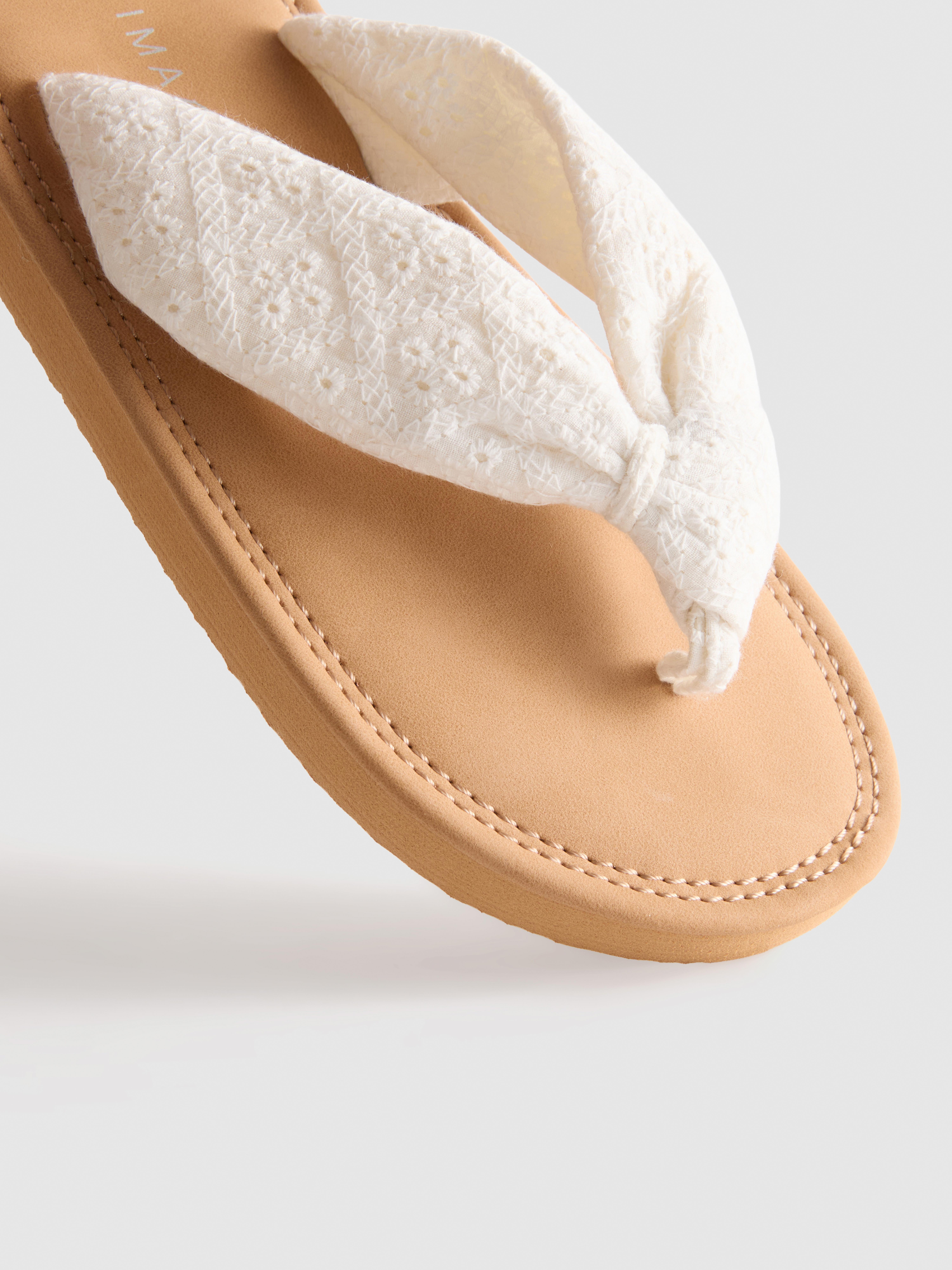 Knot-Detail Thong Sandals