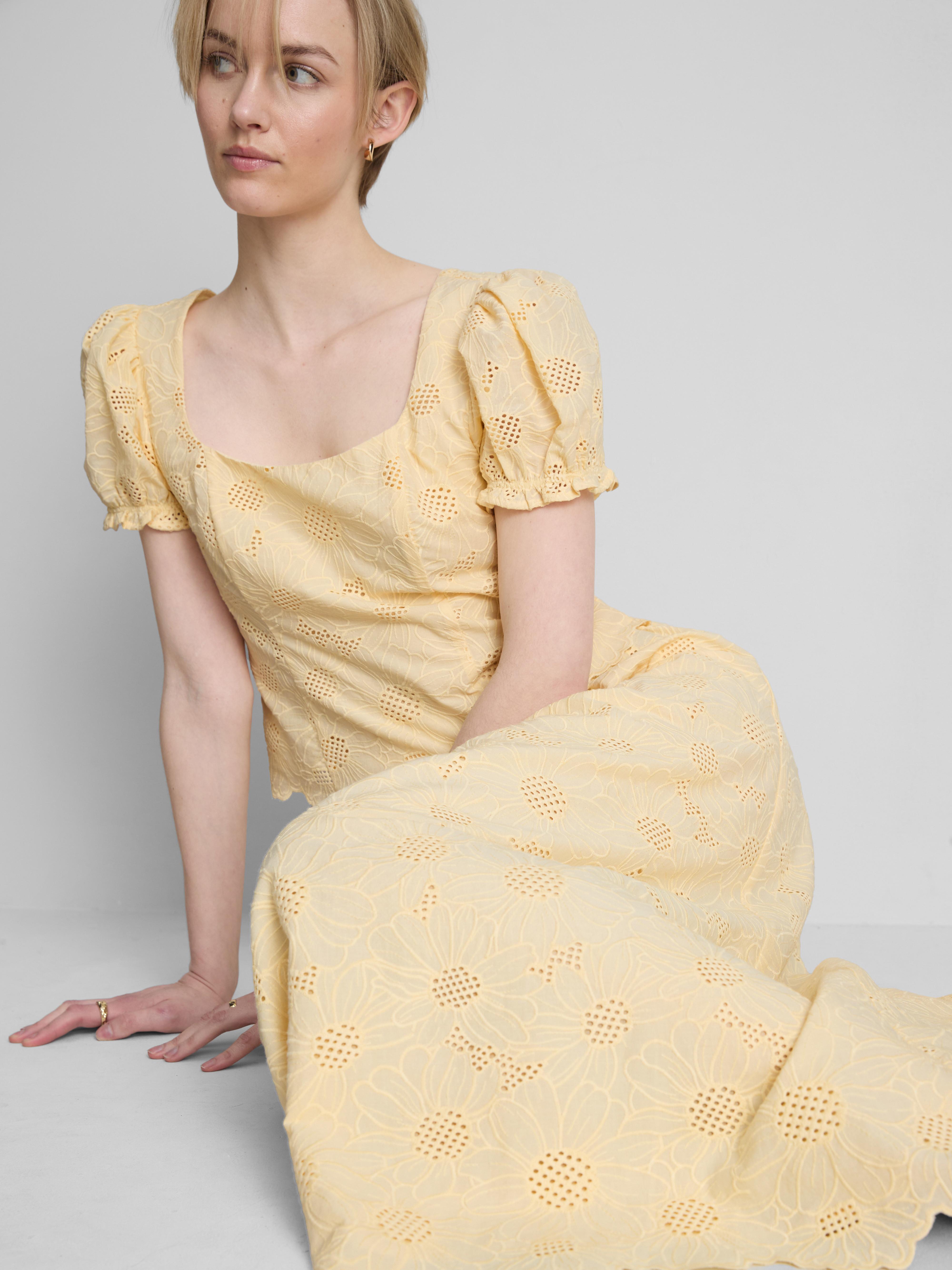 Cotton Broderie Maxi Skirt