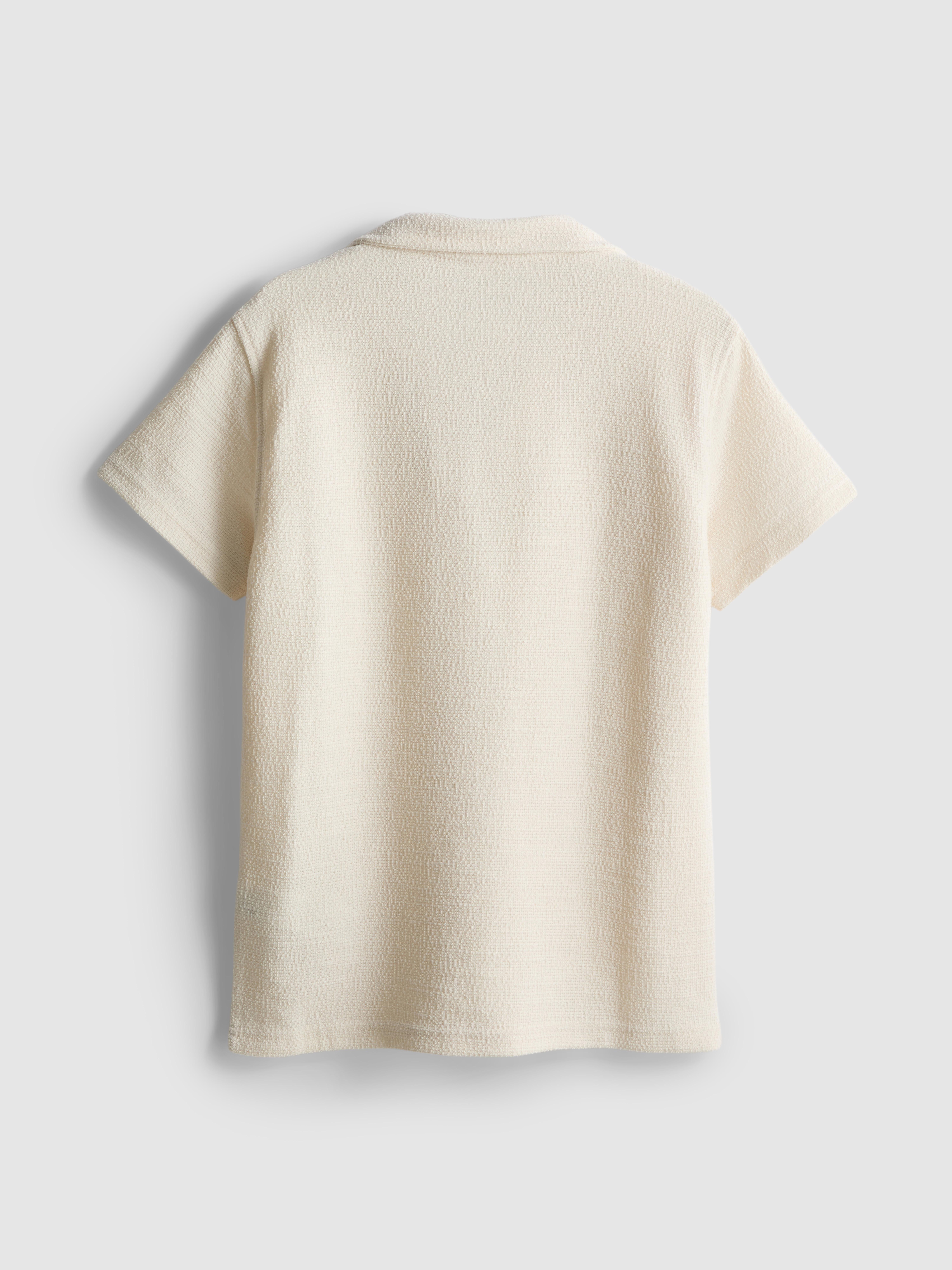 Strukturiertes Poloshirt