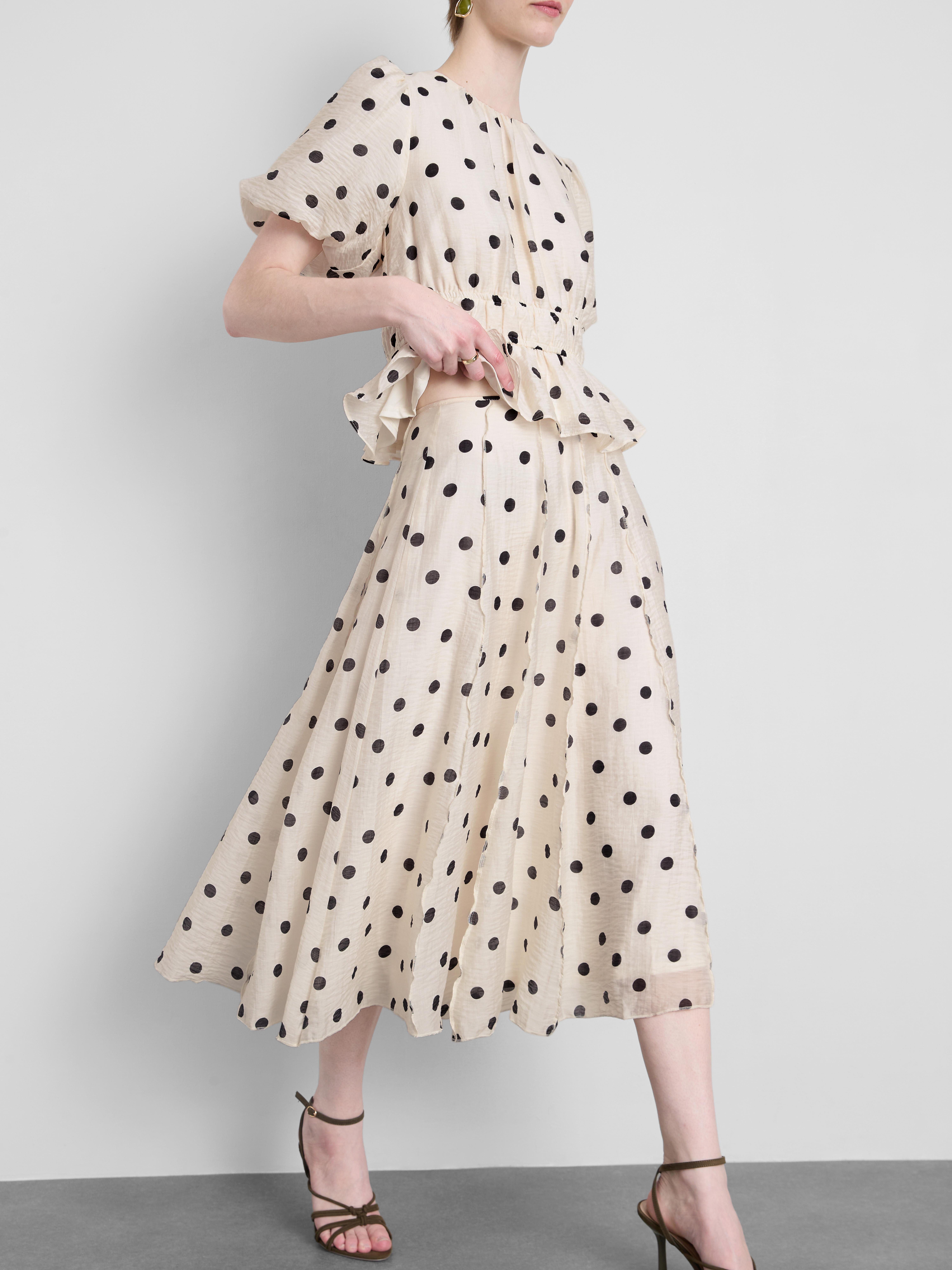 Seam Detail Full Midi Skirt