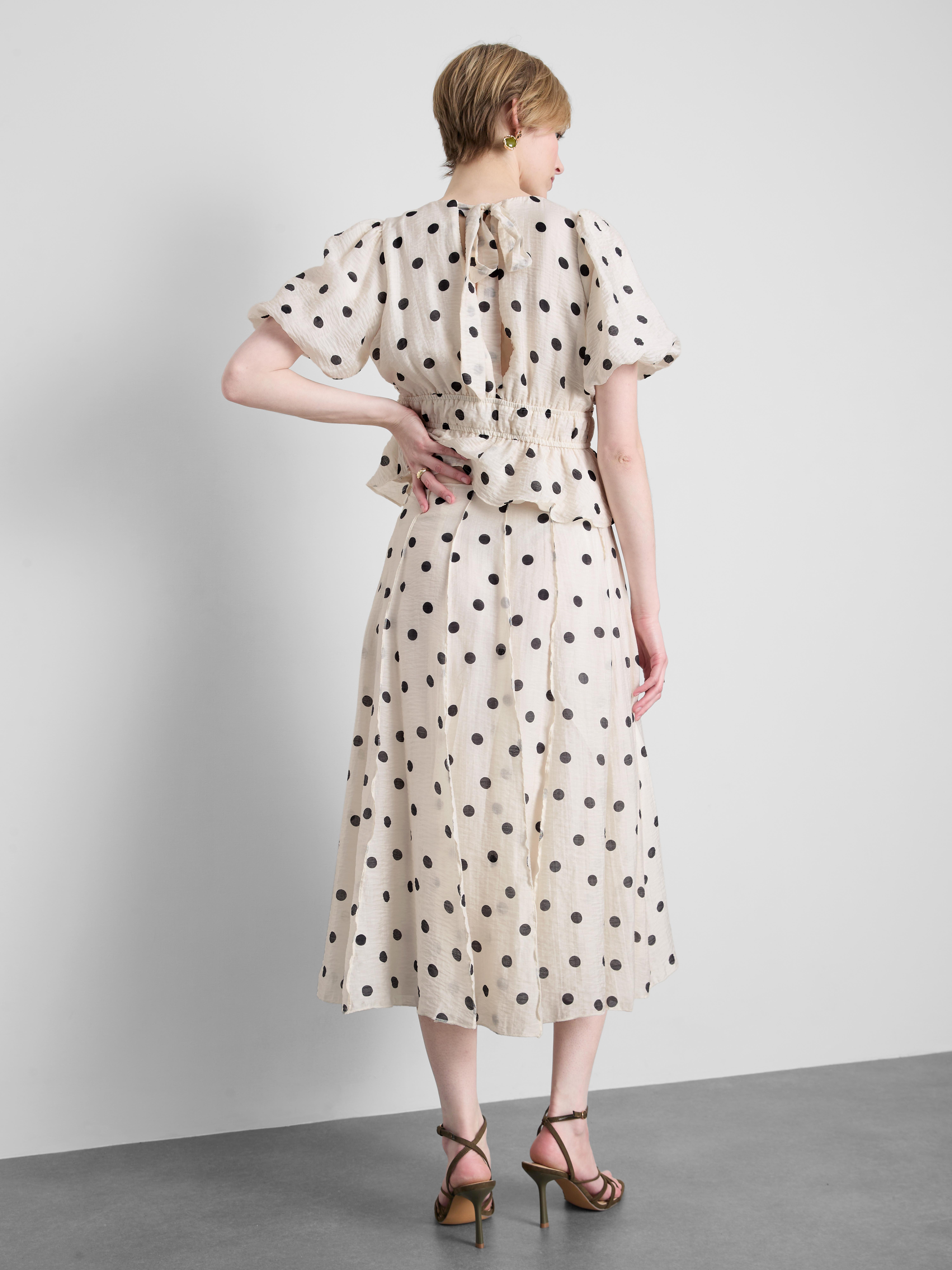 Seam Detail Full Midi Skirt