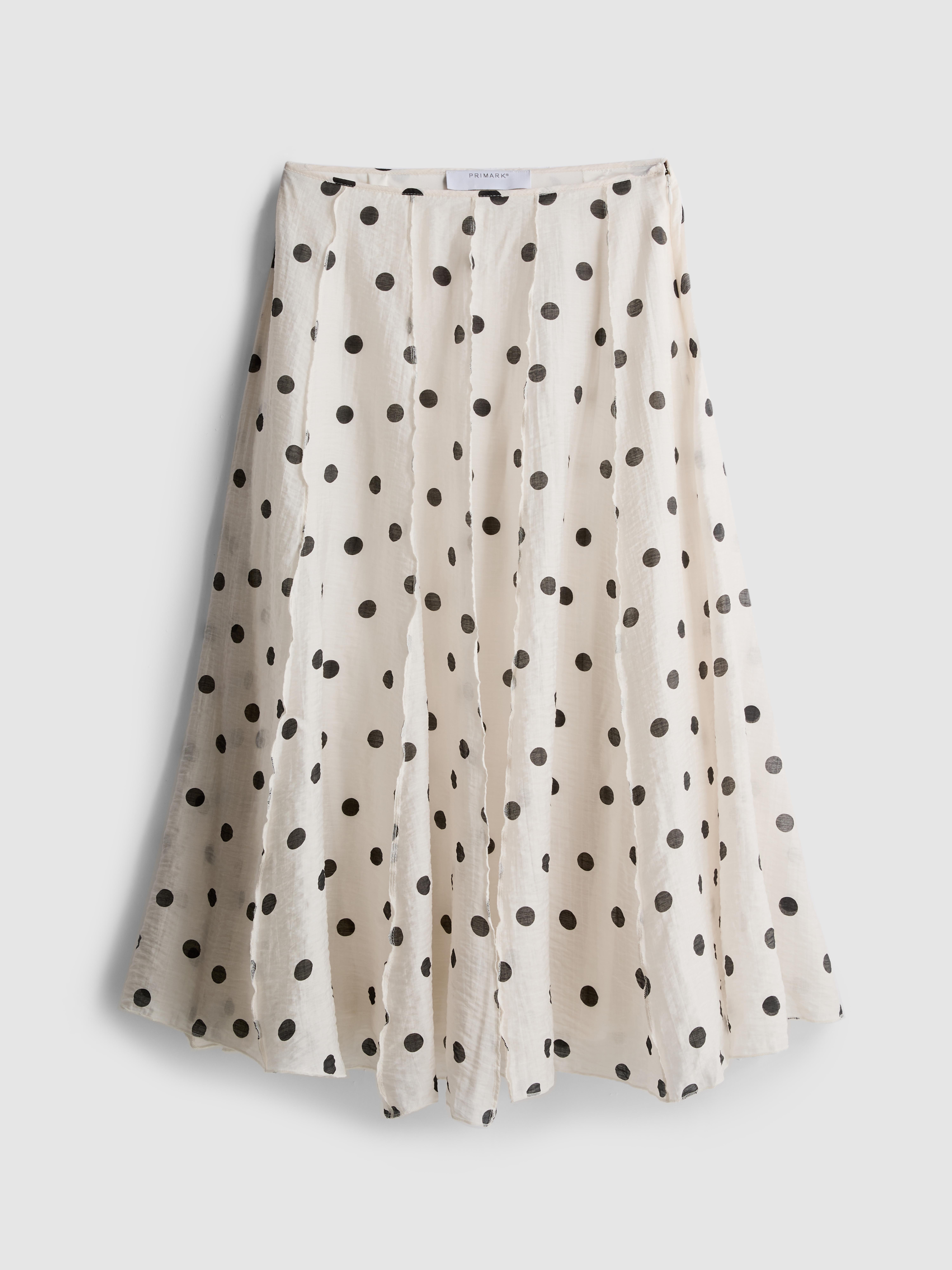 Seam Detail Full Midi Skirt