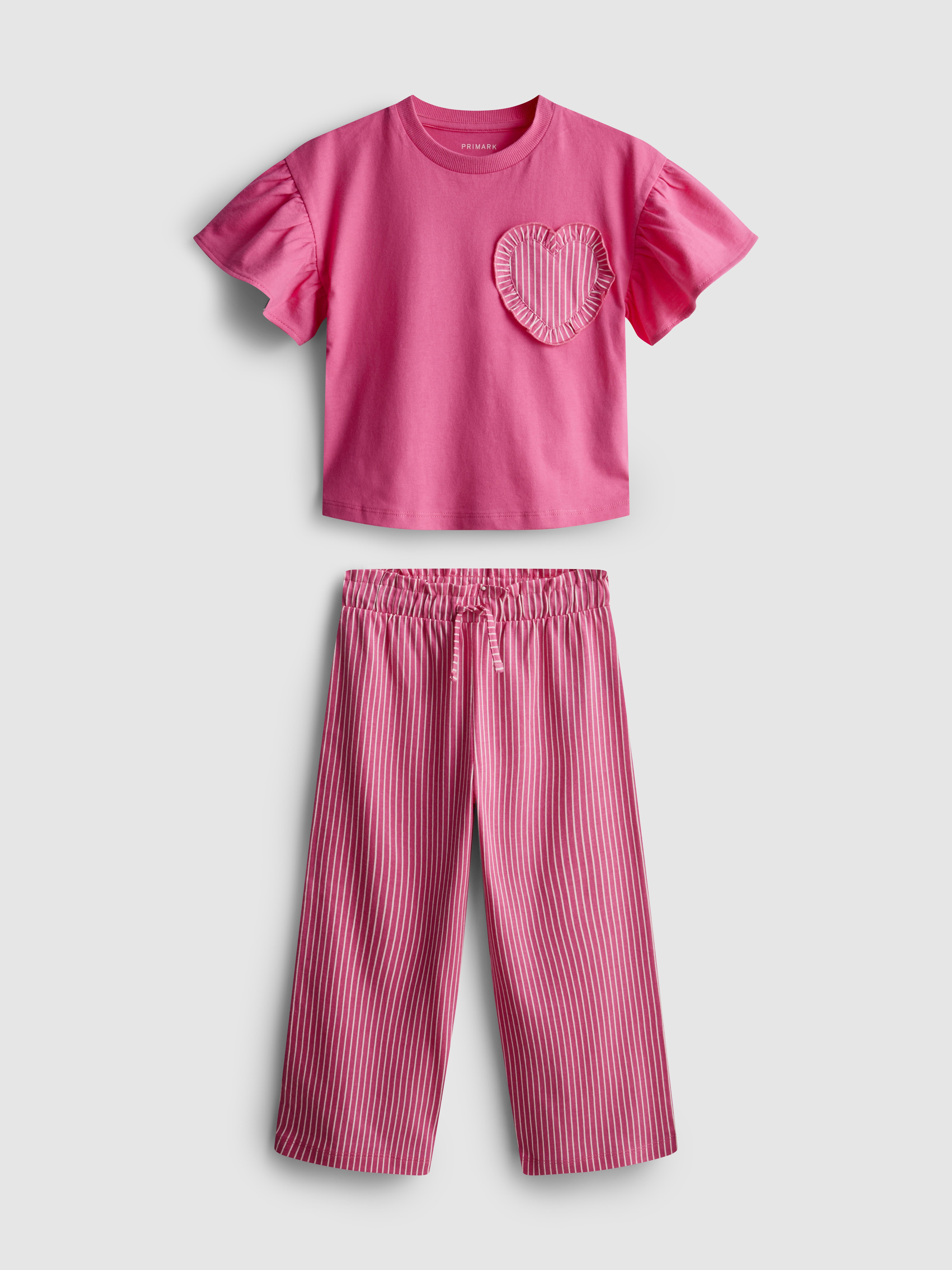 1,5–8 let | Komplet nabrane majice in črtastih hlač