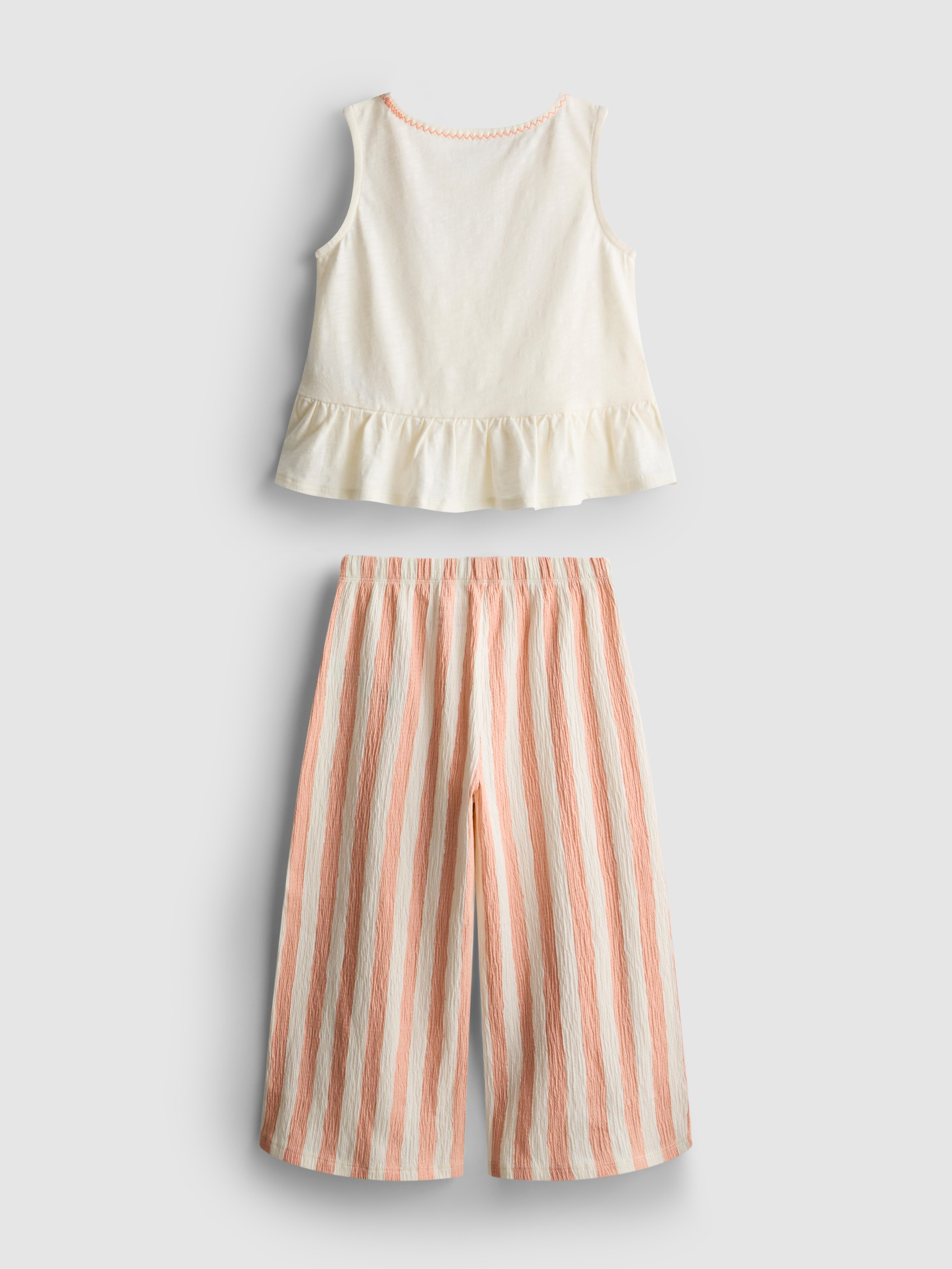 1,5–8 Jahre | Besticktes Schößchentop und Hose im Set