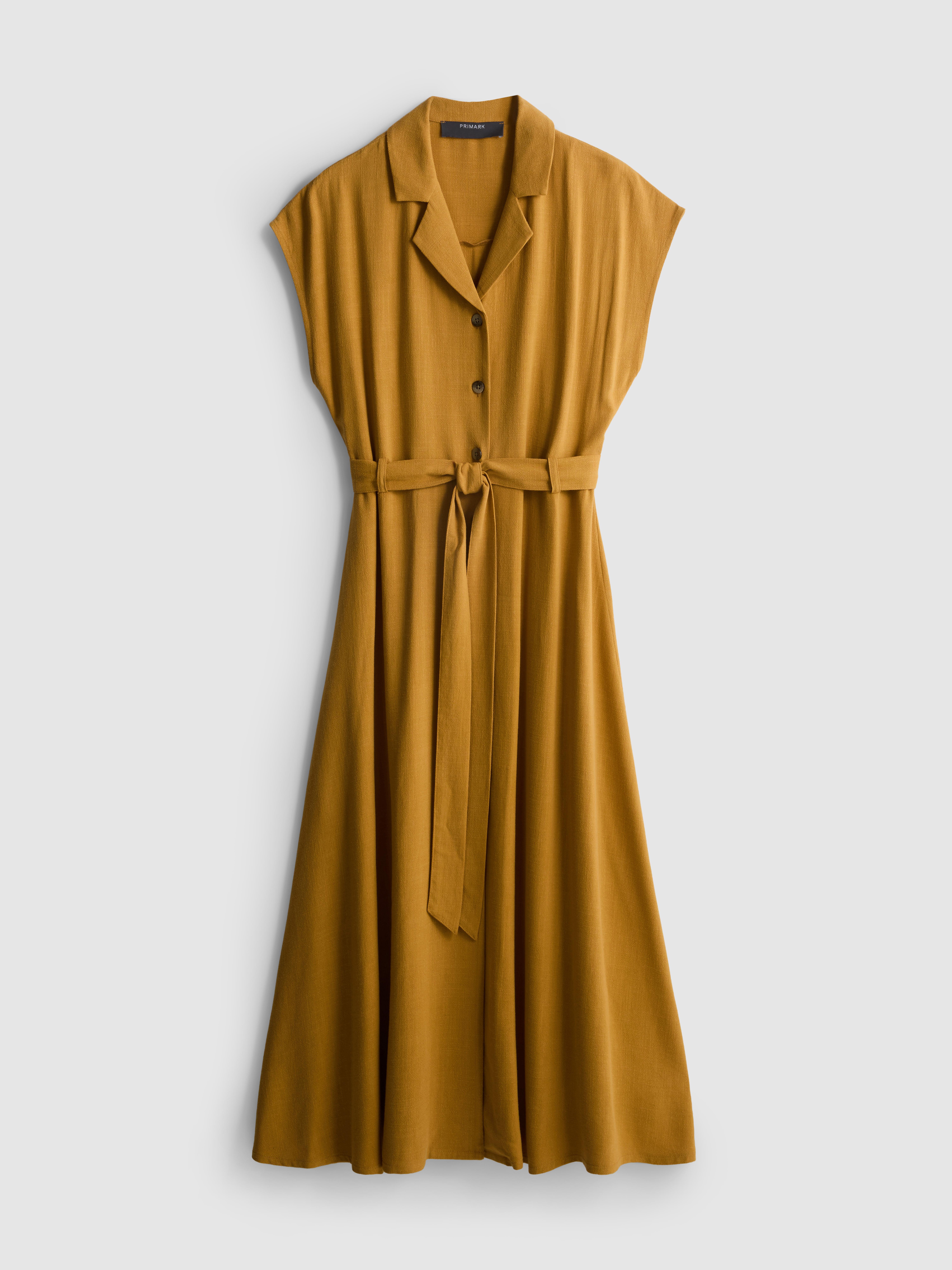 Kurzärmeliges Midi-Blusenkleid