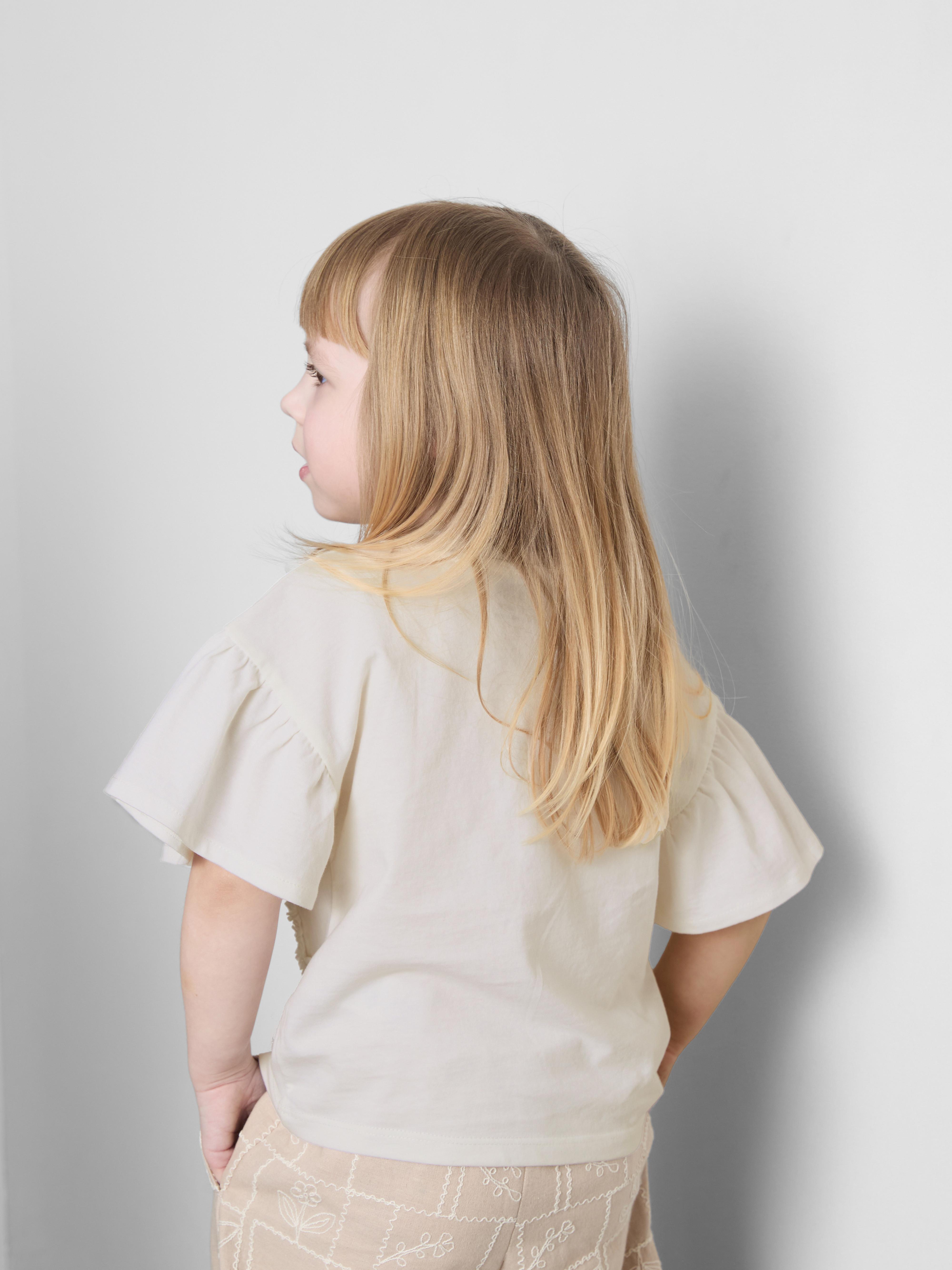 1.5-8yrs | Floral Chiffon Appliqué T-Shirt