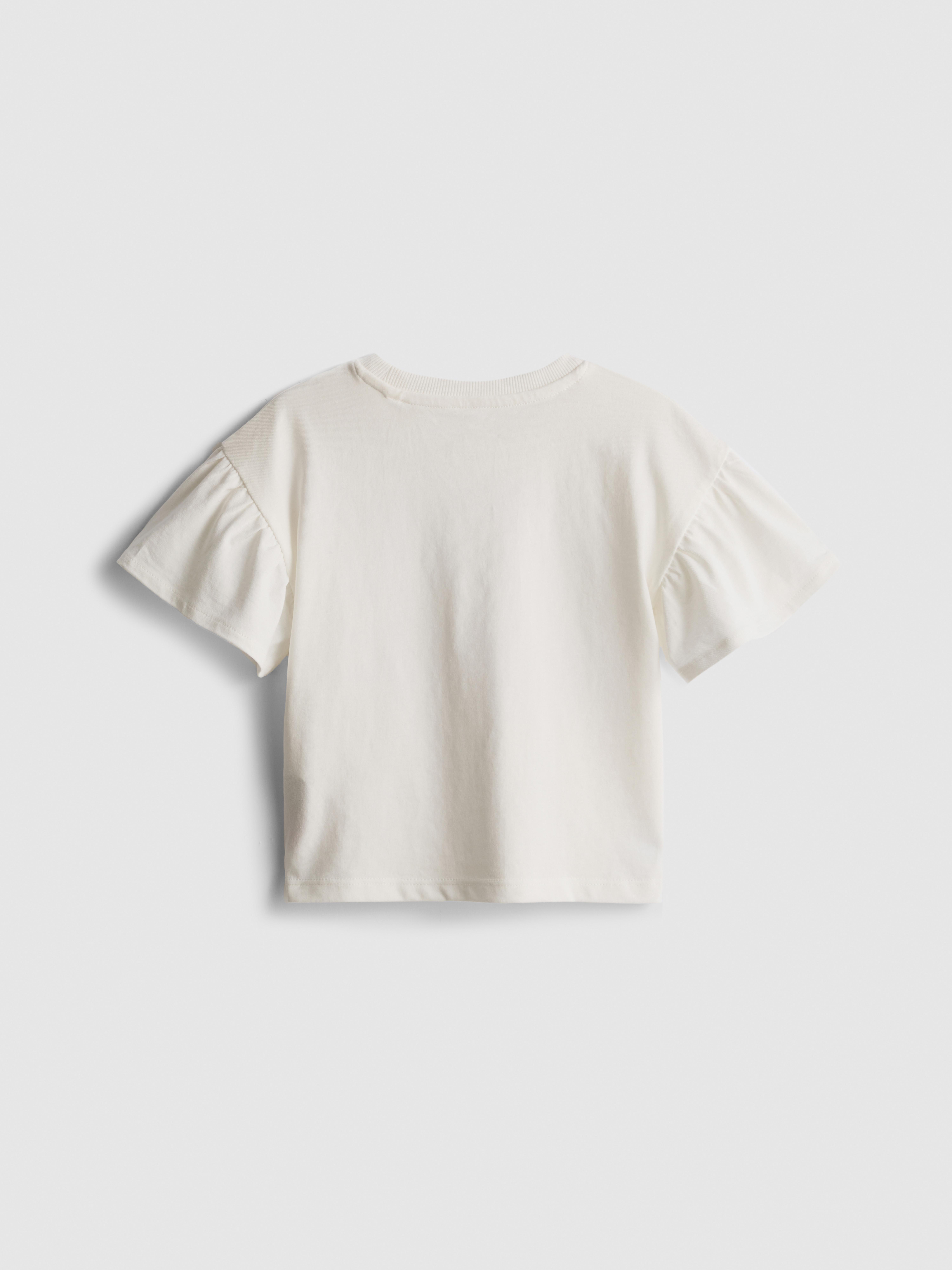 1.5-8yrs | Floral Chiffon Appliqué T-Shirt