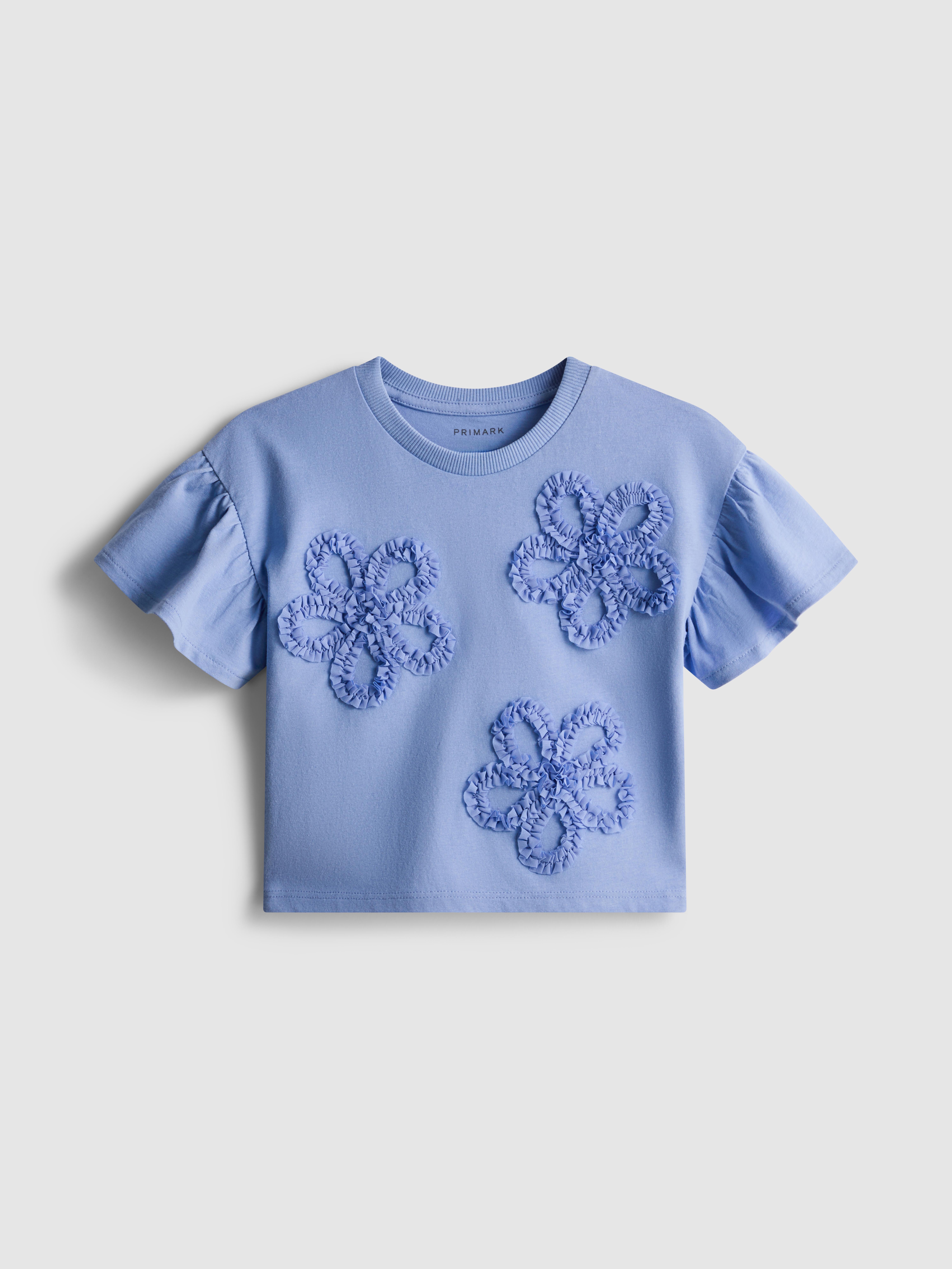 1.5-8yrs | Floral Chiffon Appliqué T-Shirt