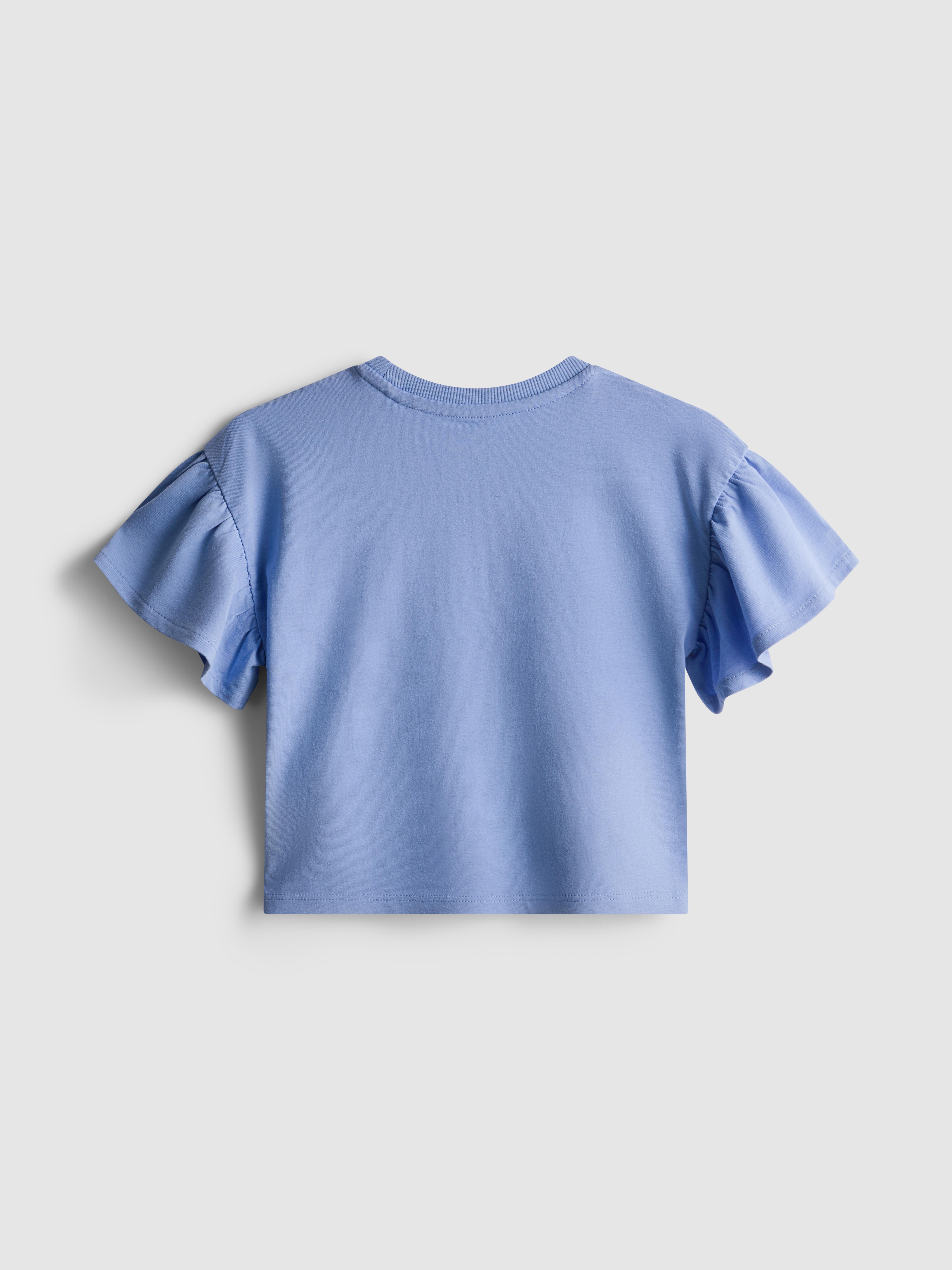 1.5-8yrs | Floral Chiffon Appliqué T-Shirt