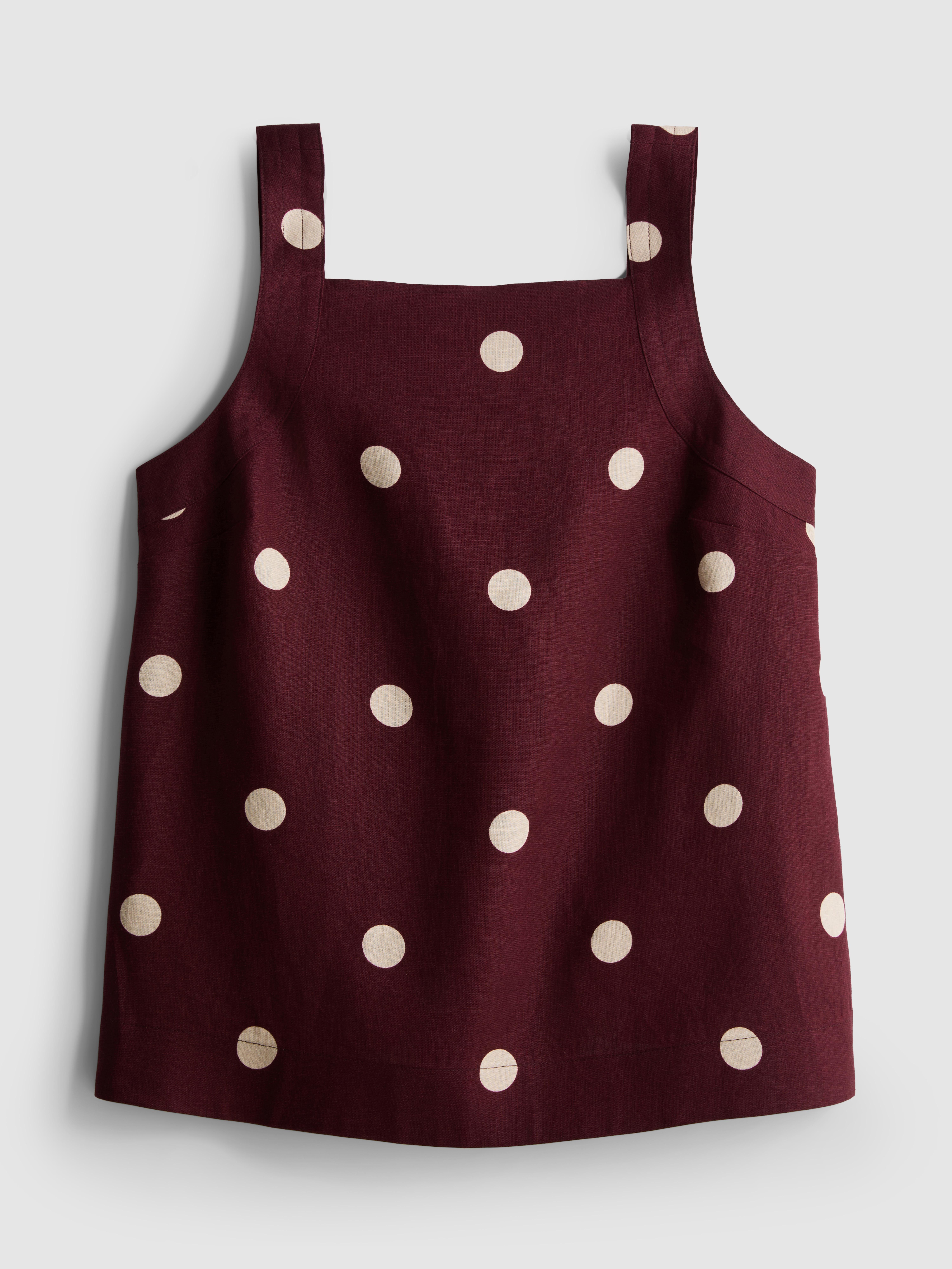 The Edit A-Line Wide Strap Linen Top