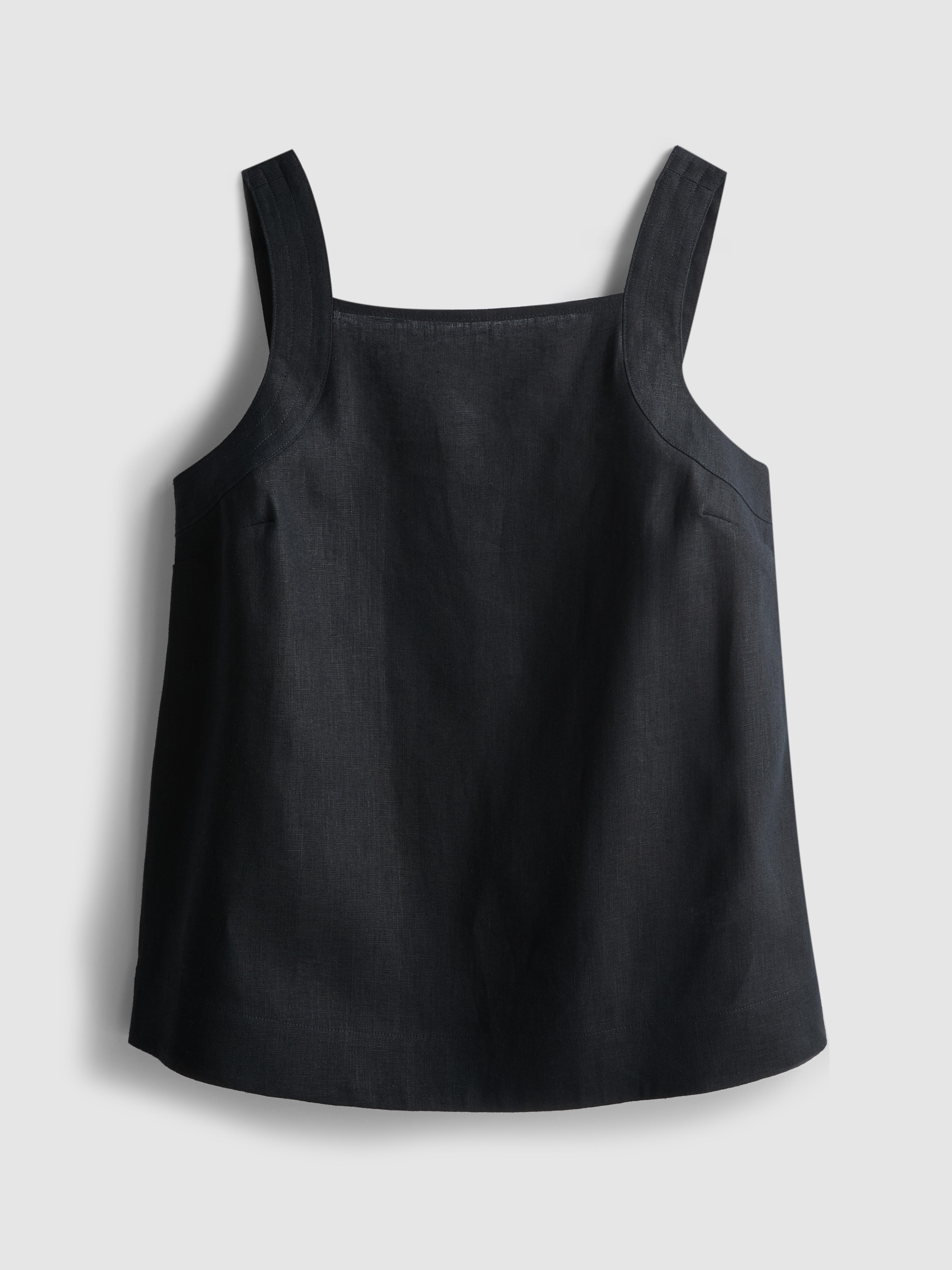 The Edit A-Line Wide Strap Linen Top