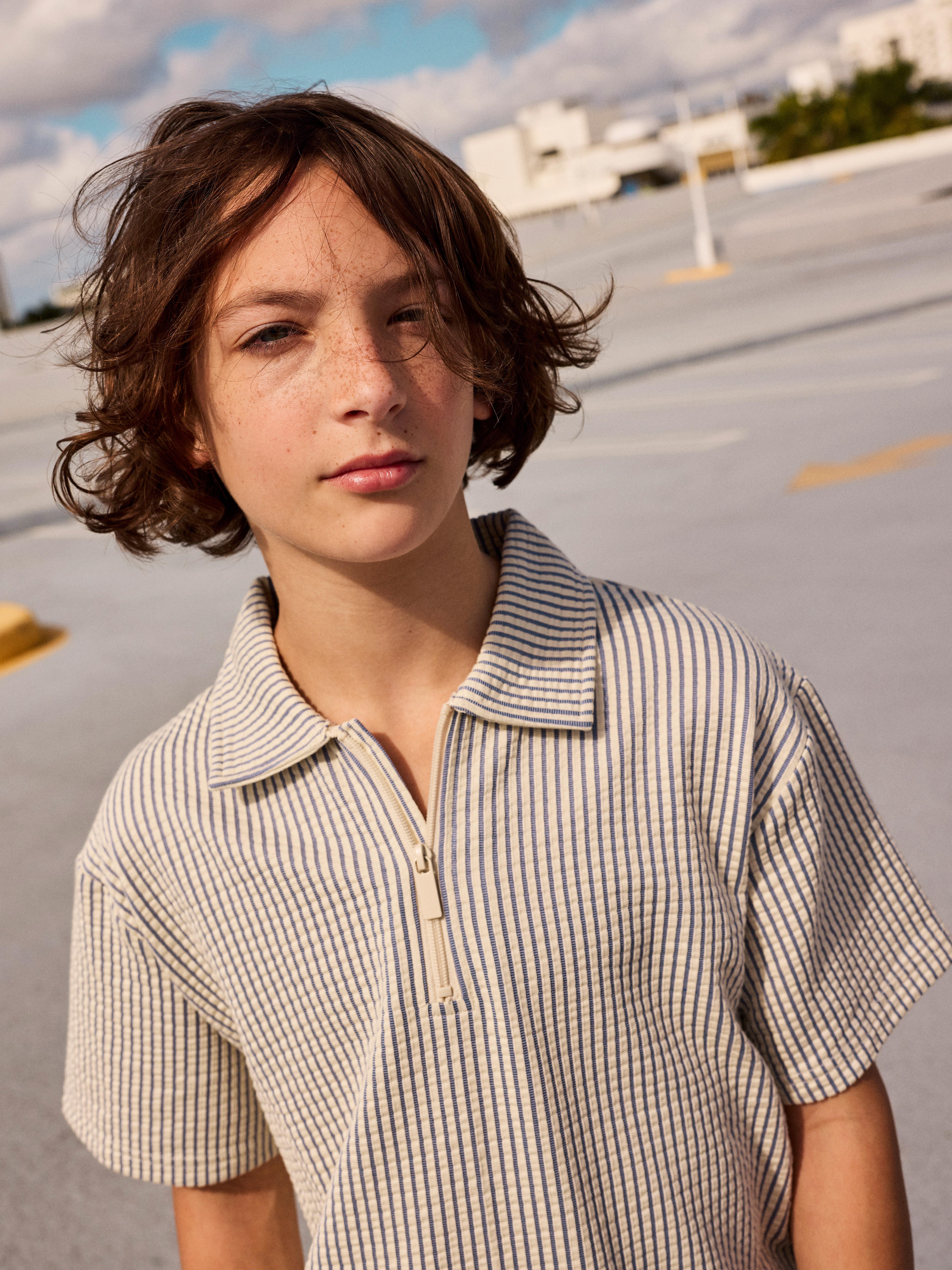 7-15 anni | Set camicia e pantaloncini a righe