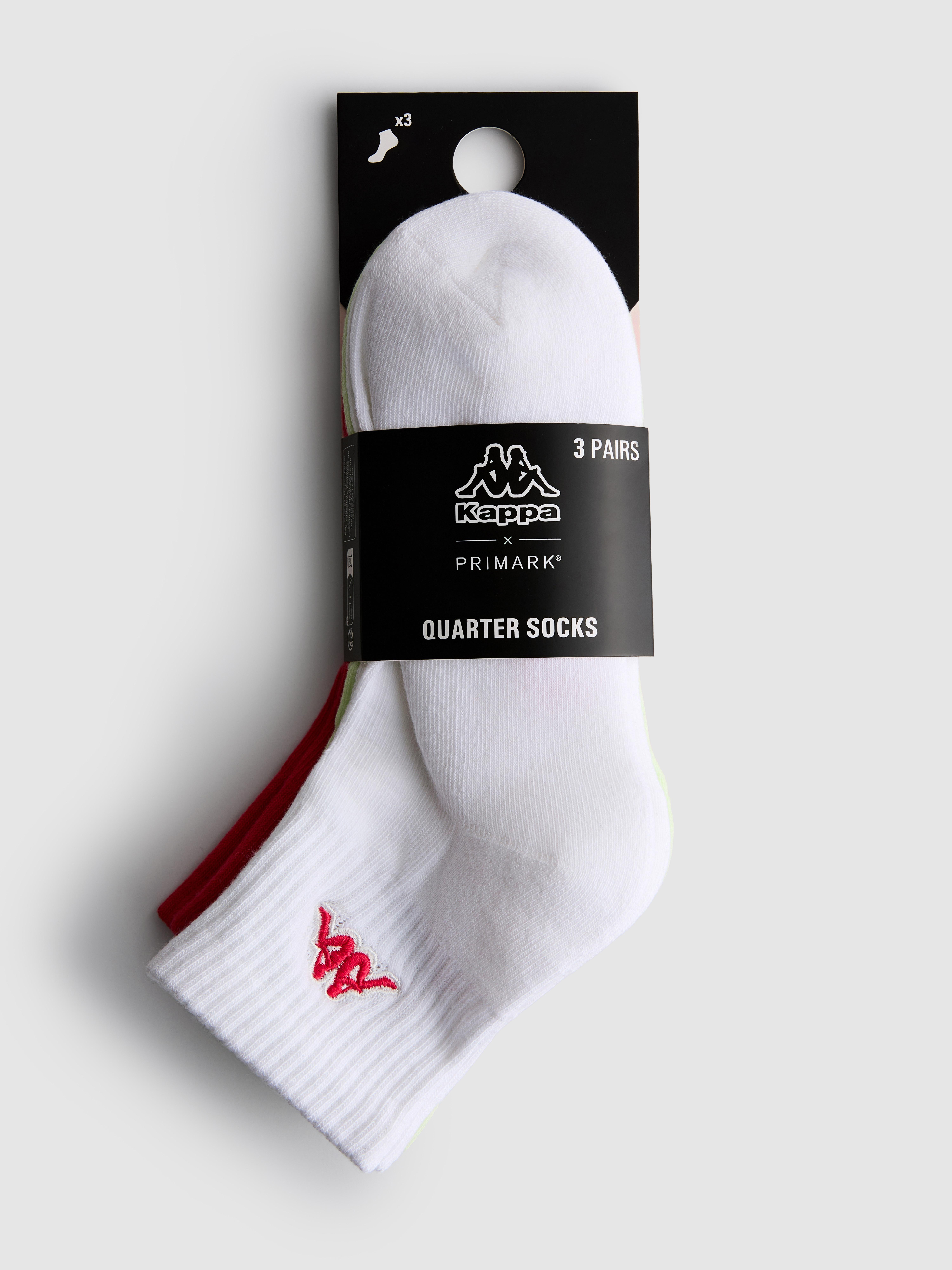 3pk Cotton Rich Kappa Quarter Crew Socks