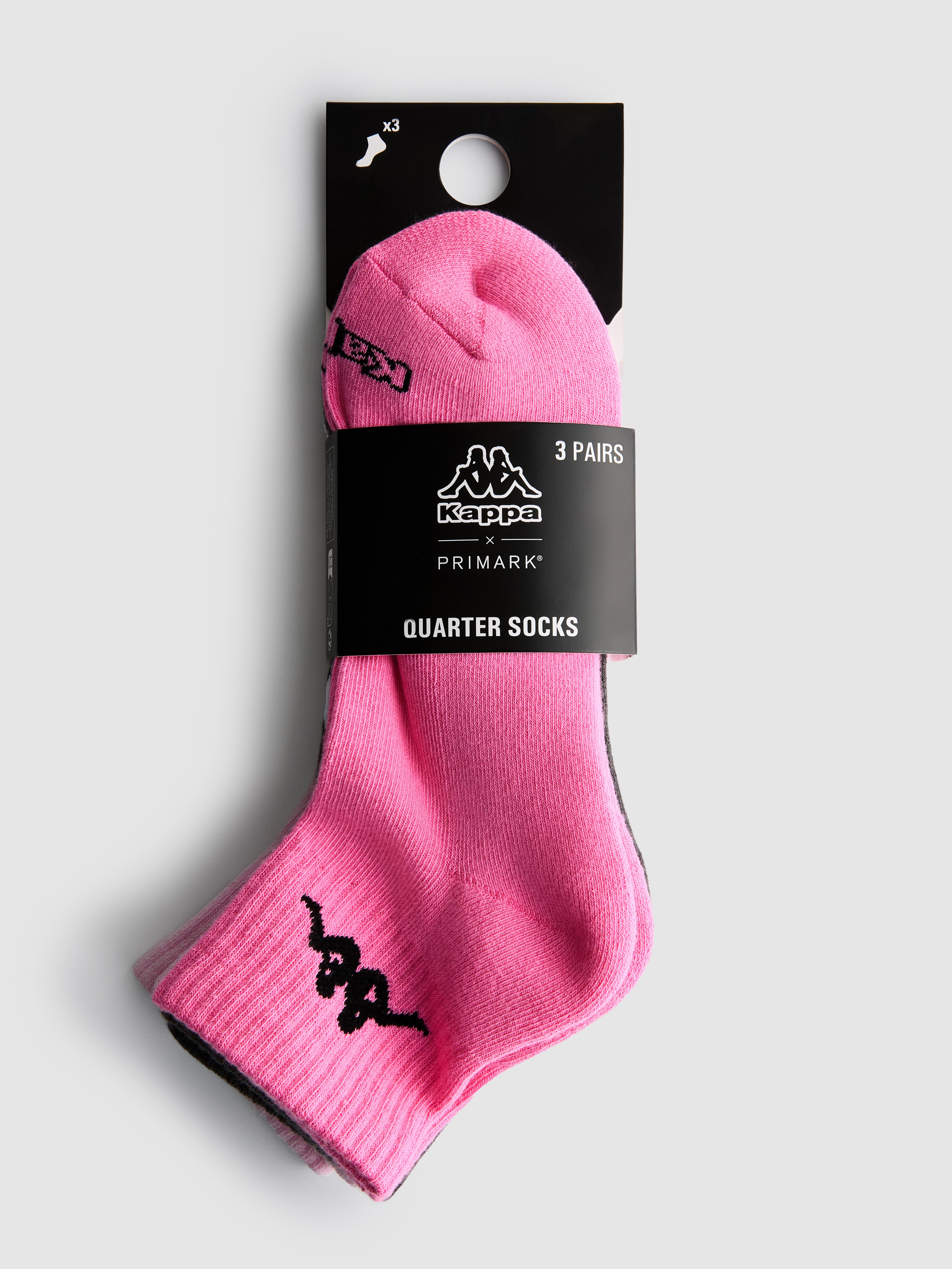 3pk Kappa x Primark Quarter Socks