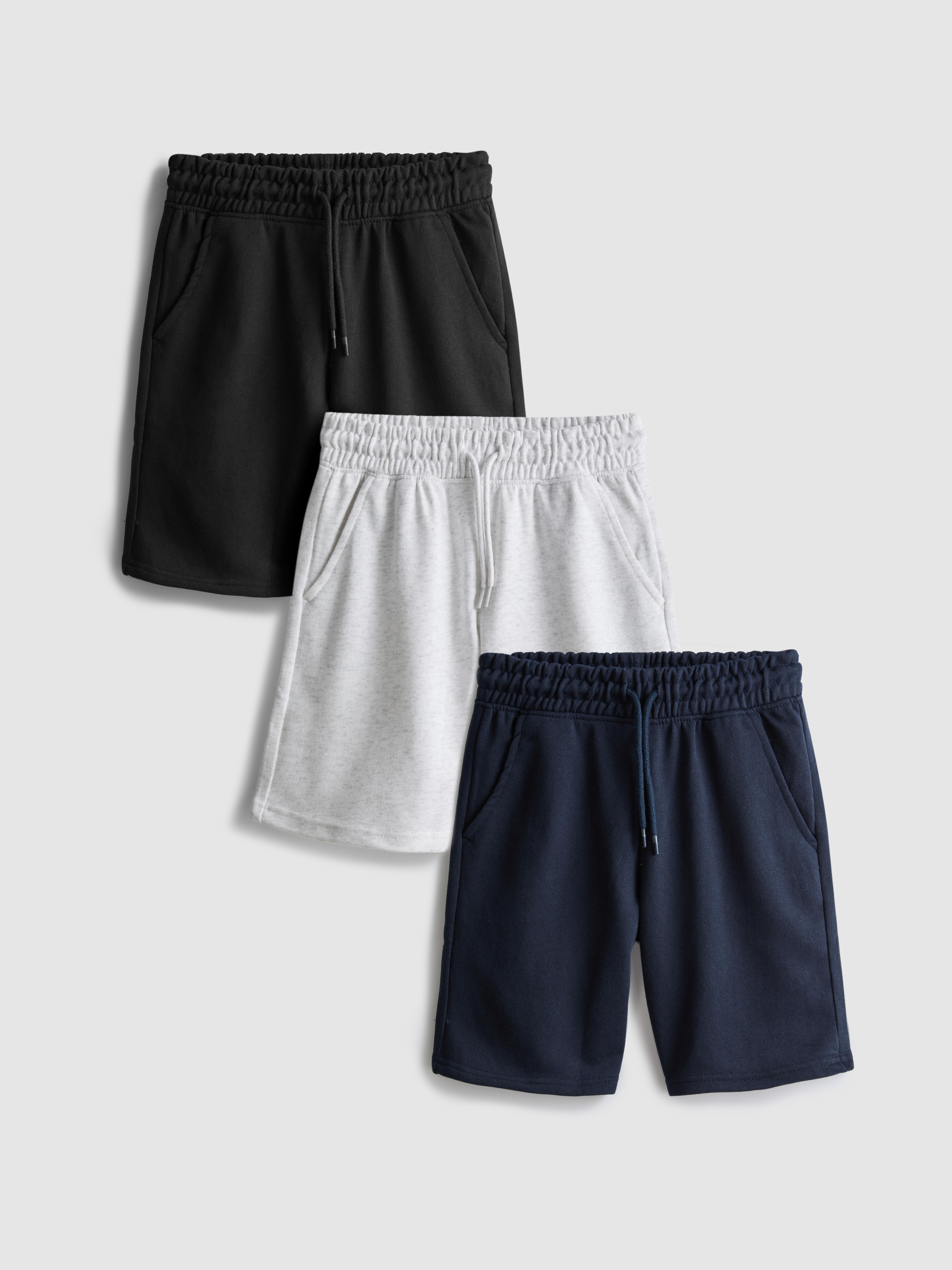 7-15yrs | 3pk Sweat Shorts Gray Heather