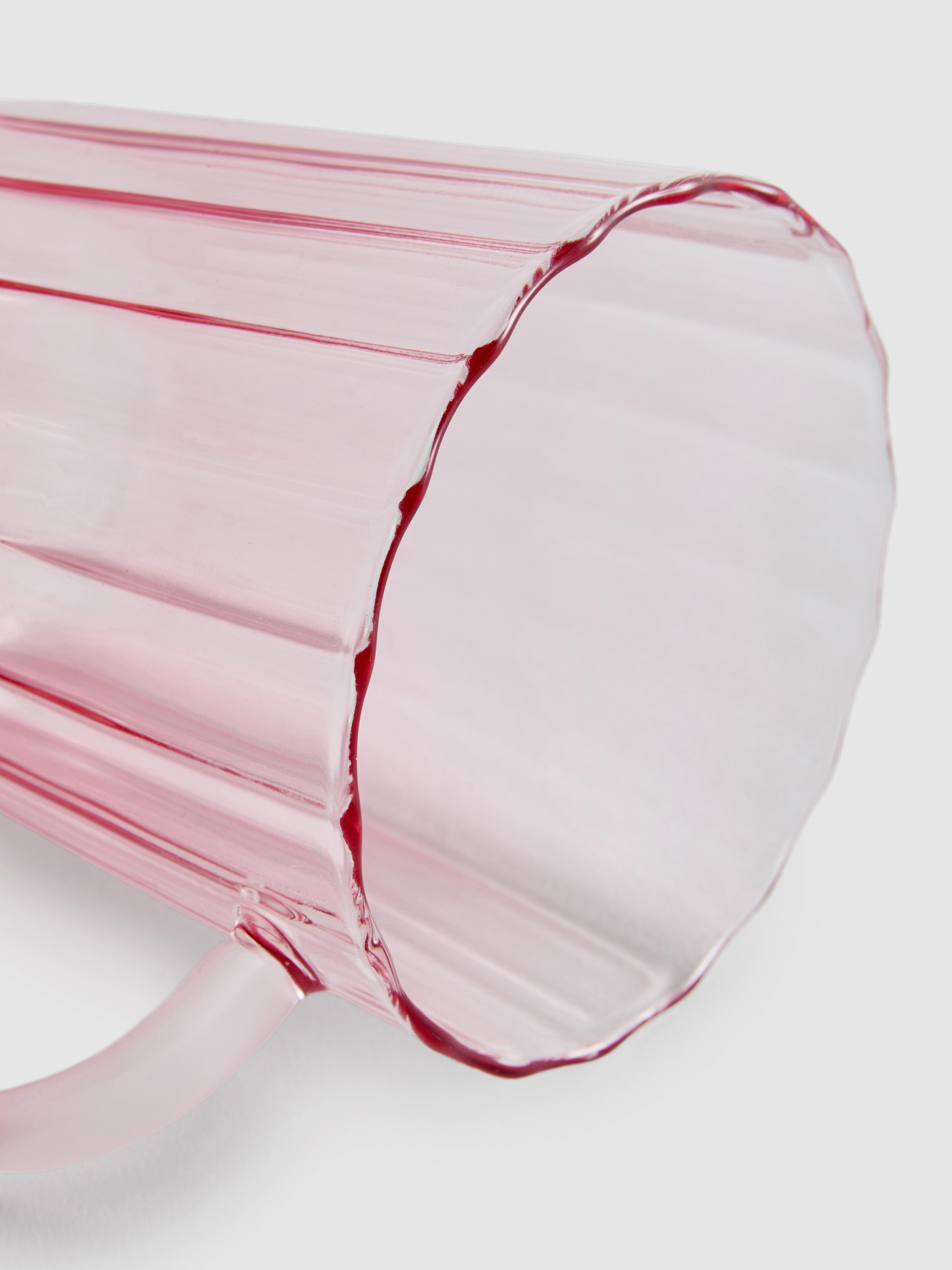 Geribbelde glazen mok