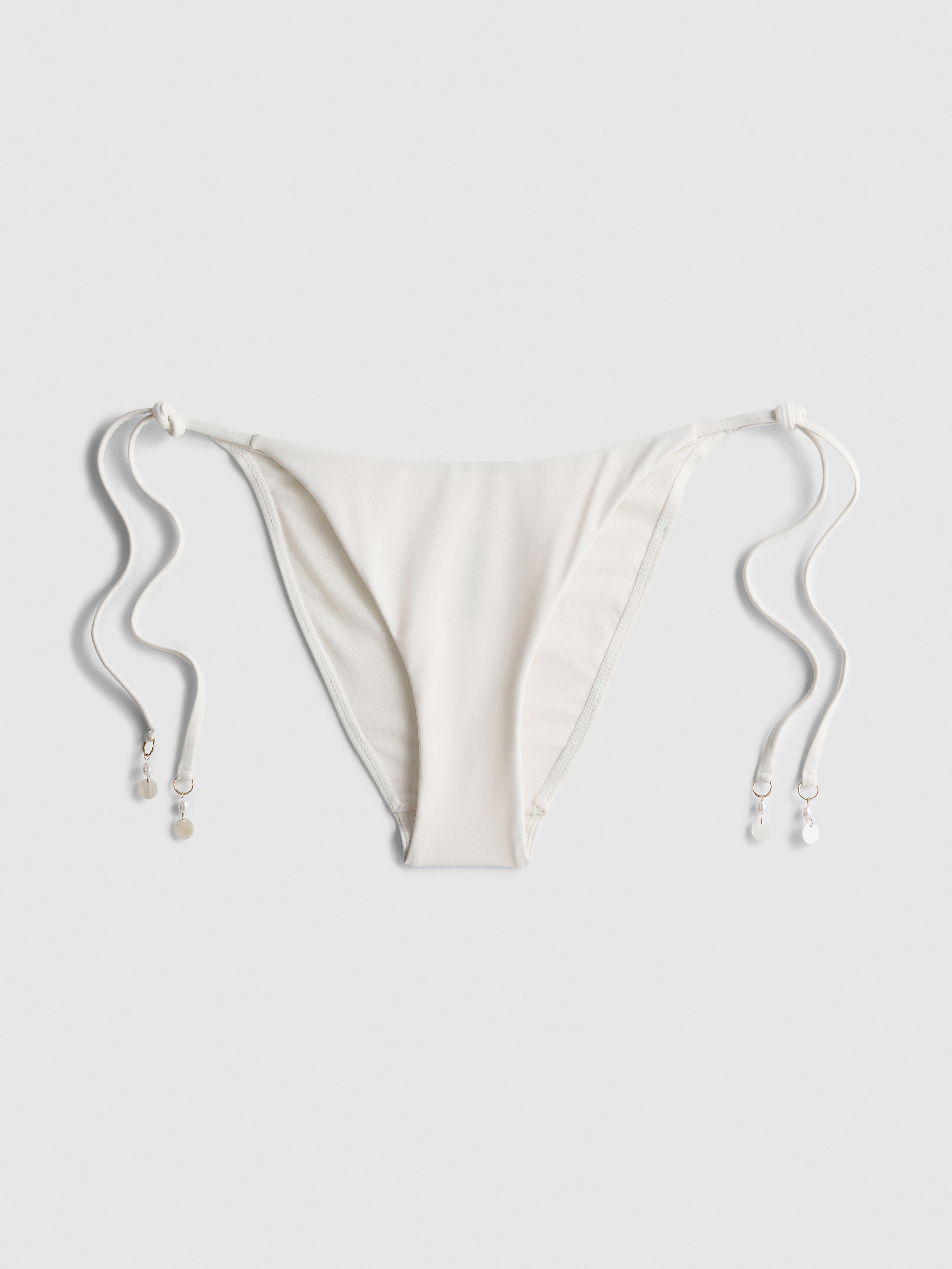 Shell Pearl Side-Tie Bikini Bottoms