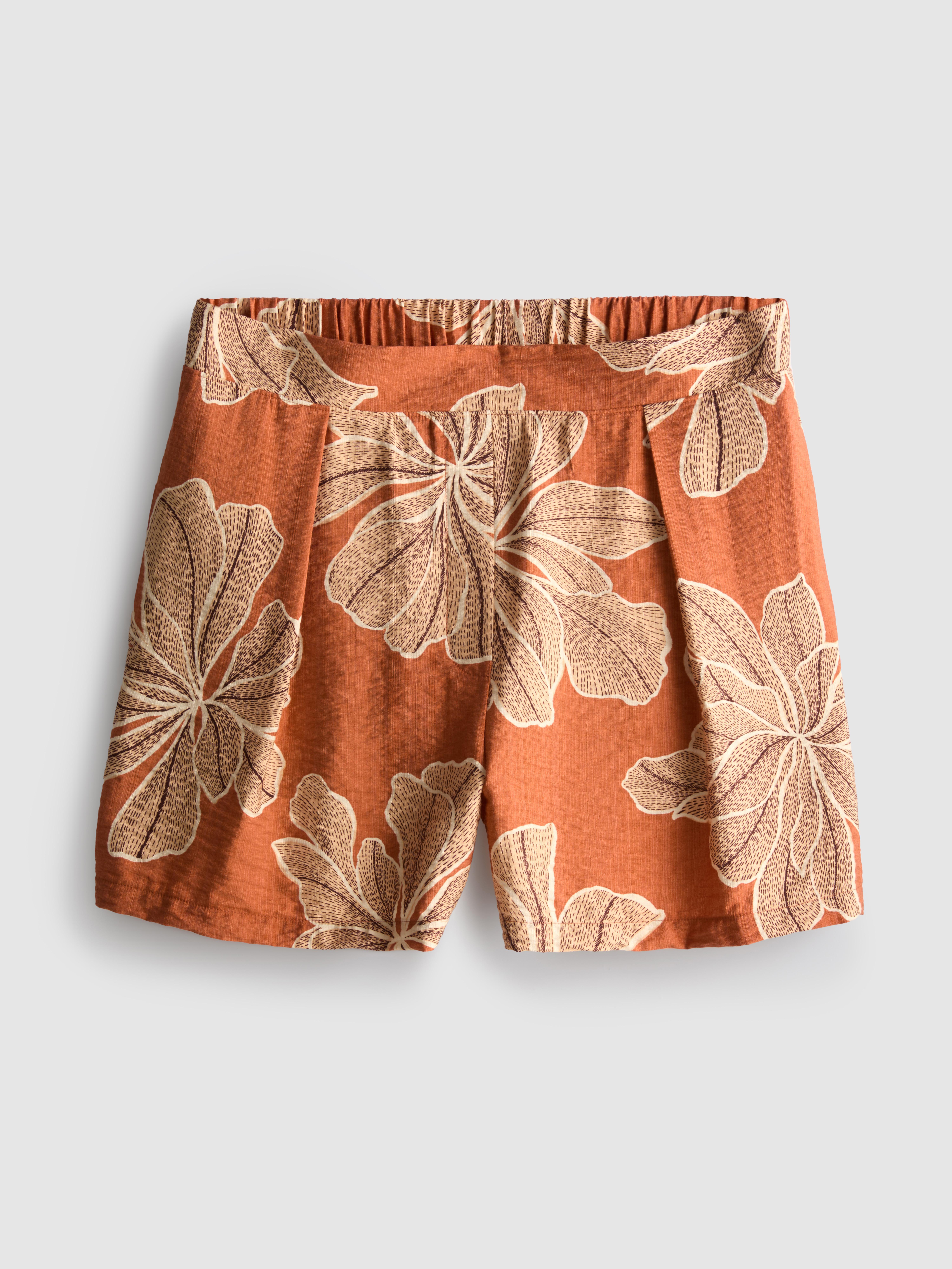 Short imprimé à taille haute
