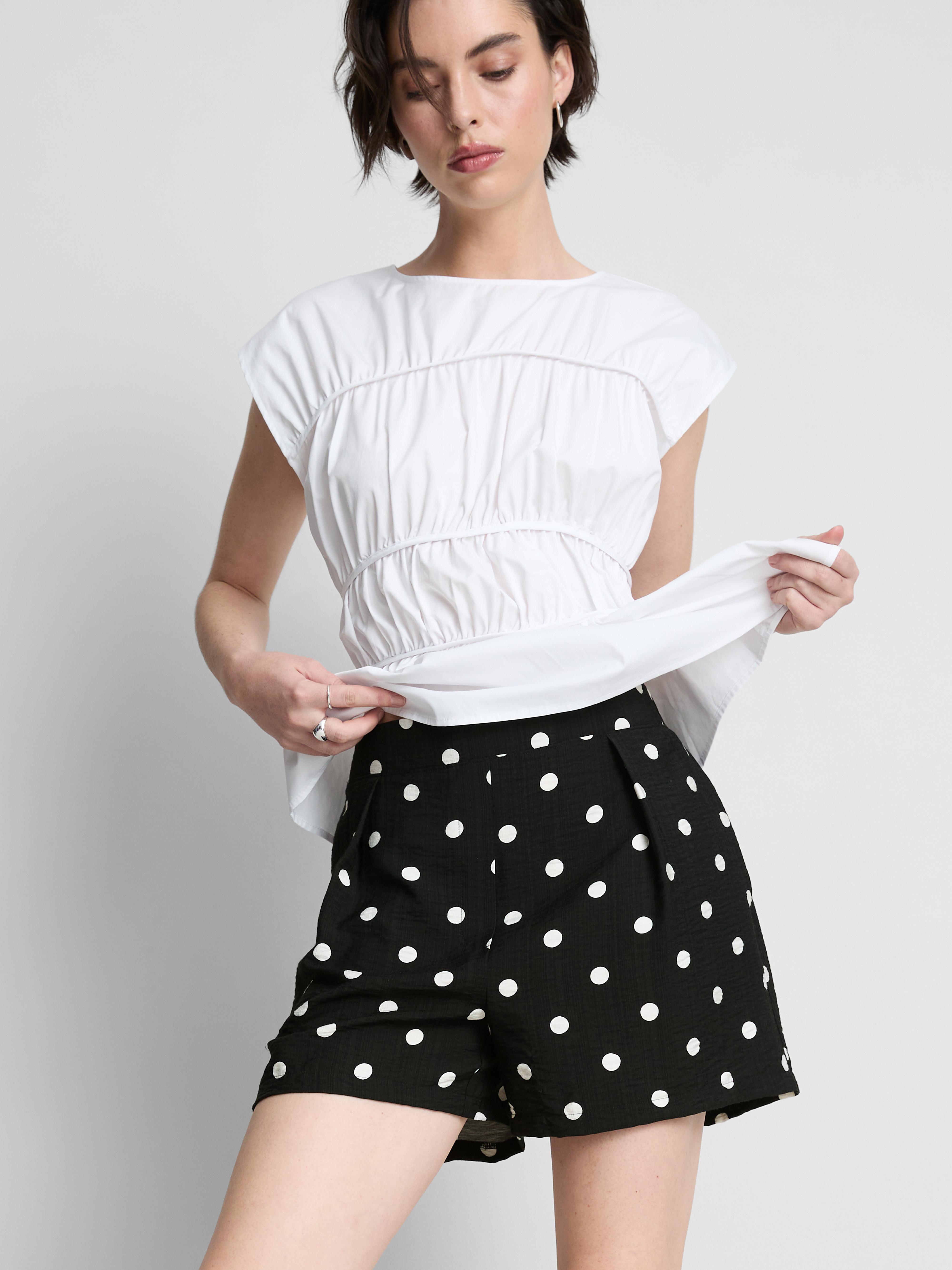 High-Waisted Printed Shorts