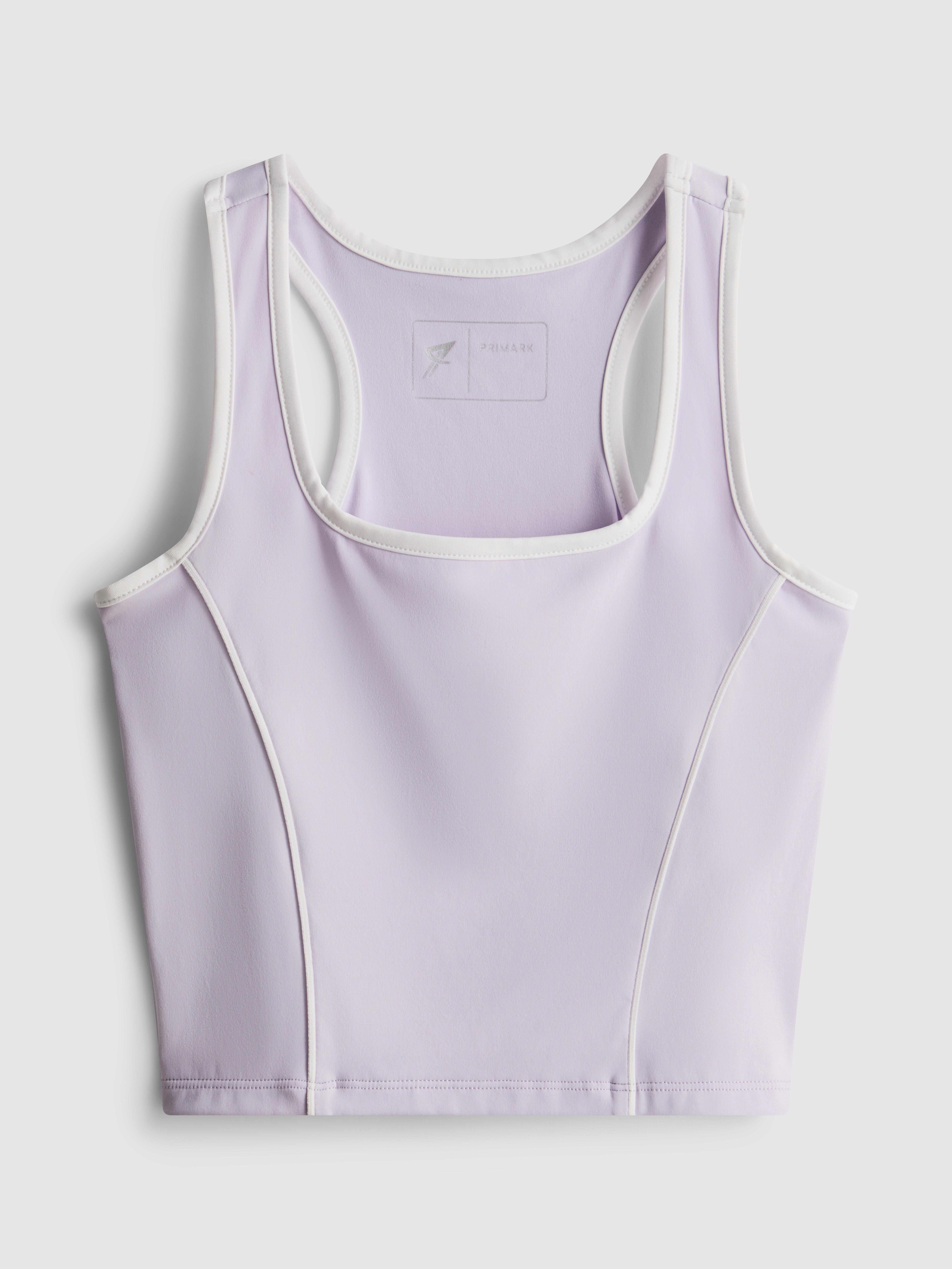 Maiou sport racerback cu ornamente contrastante